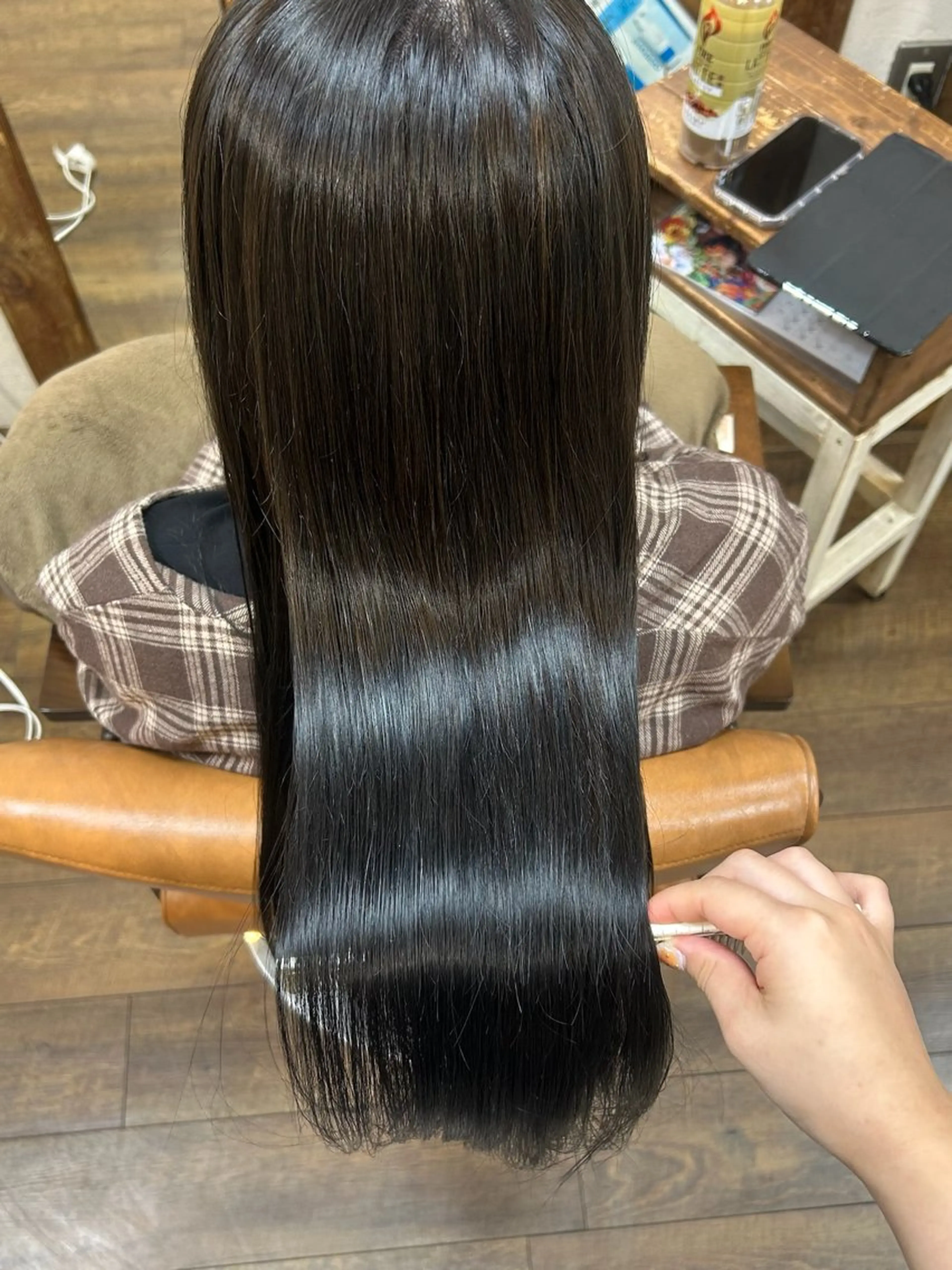 ロング カラー 髪質改善 トリートメント ヘアカラー 徳永　髪質改善 縮毛矯正のヘアスタイル