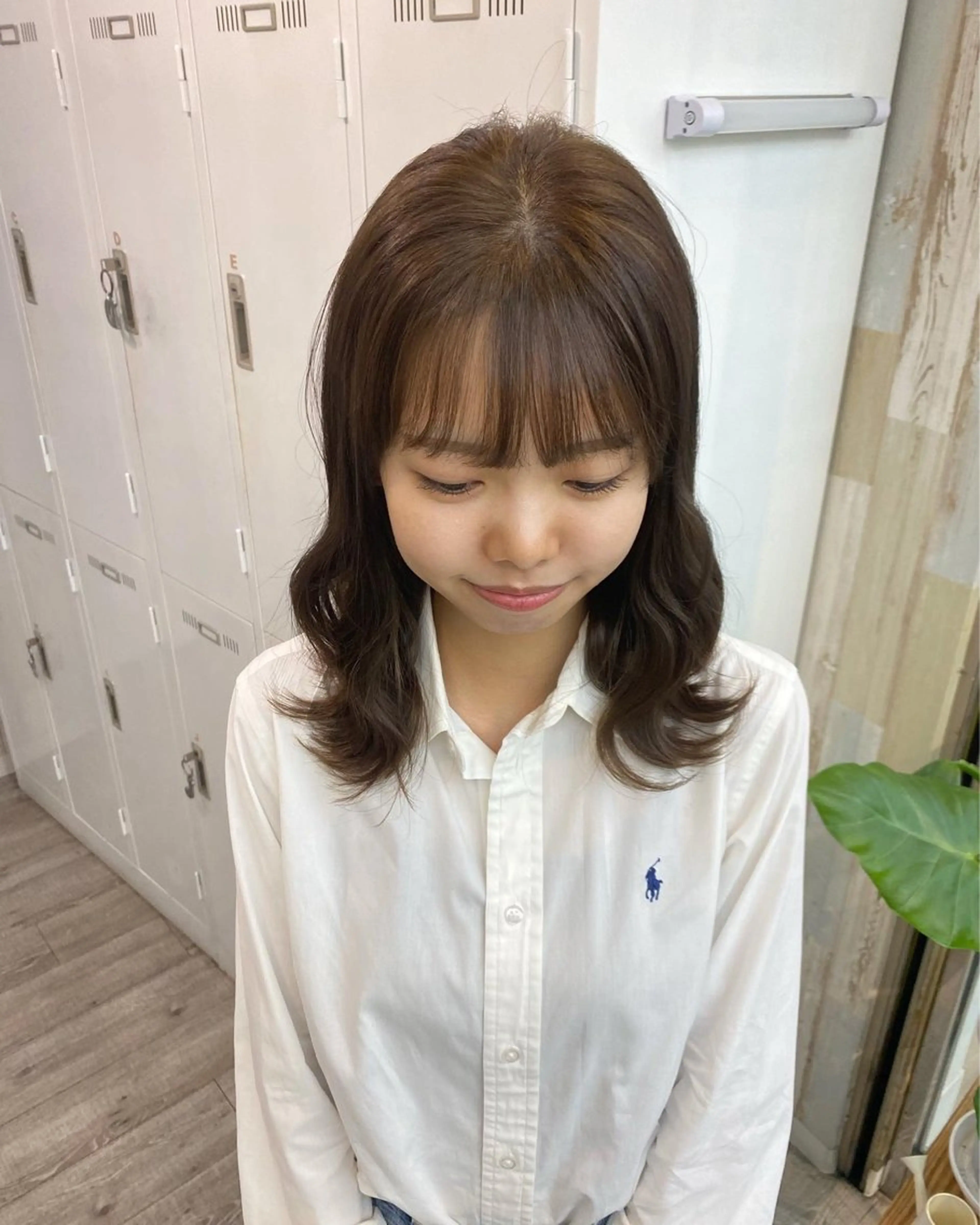 ミディアム カラー 広島/ヘアセット /ベージュ/わかなのヘアスタイル