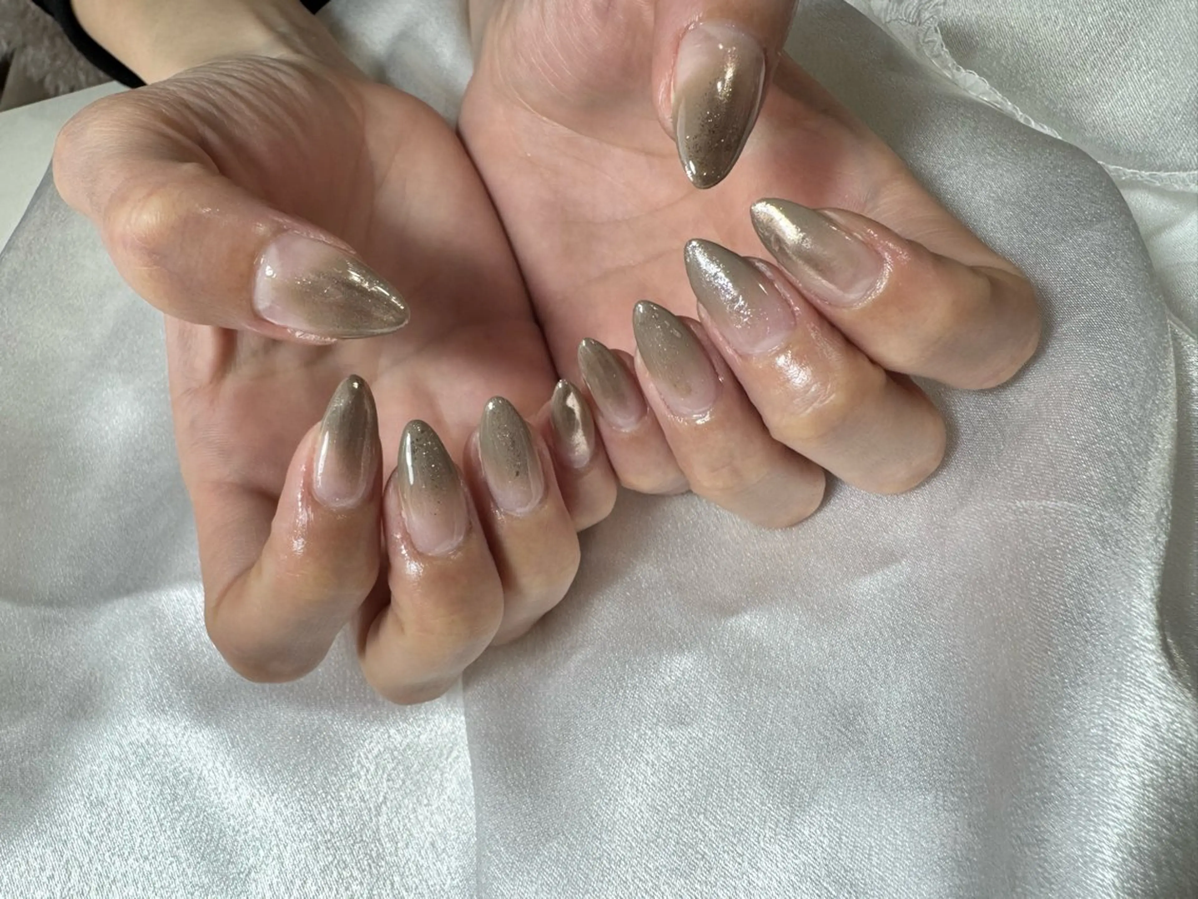 ネイル オーロラネイル フットネイル フレンチネイル ジェルネイル ハート ハンドネイル kikinail 溝の口のネイルデザイン