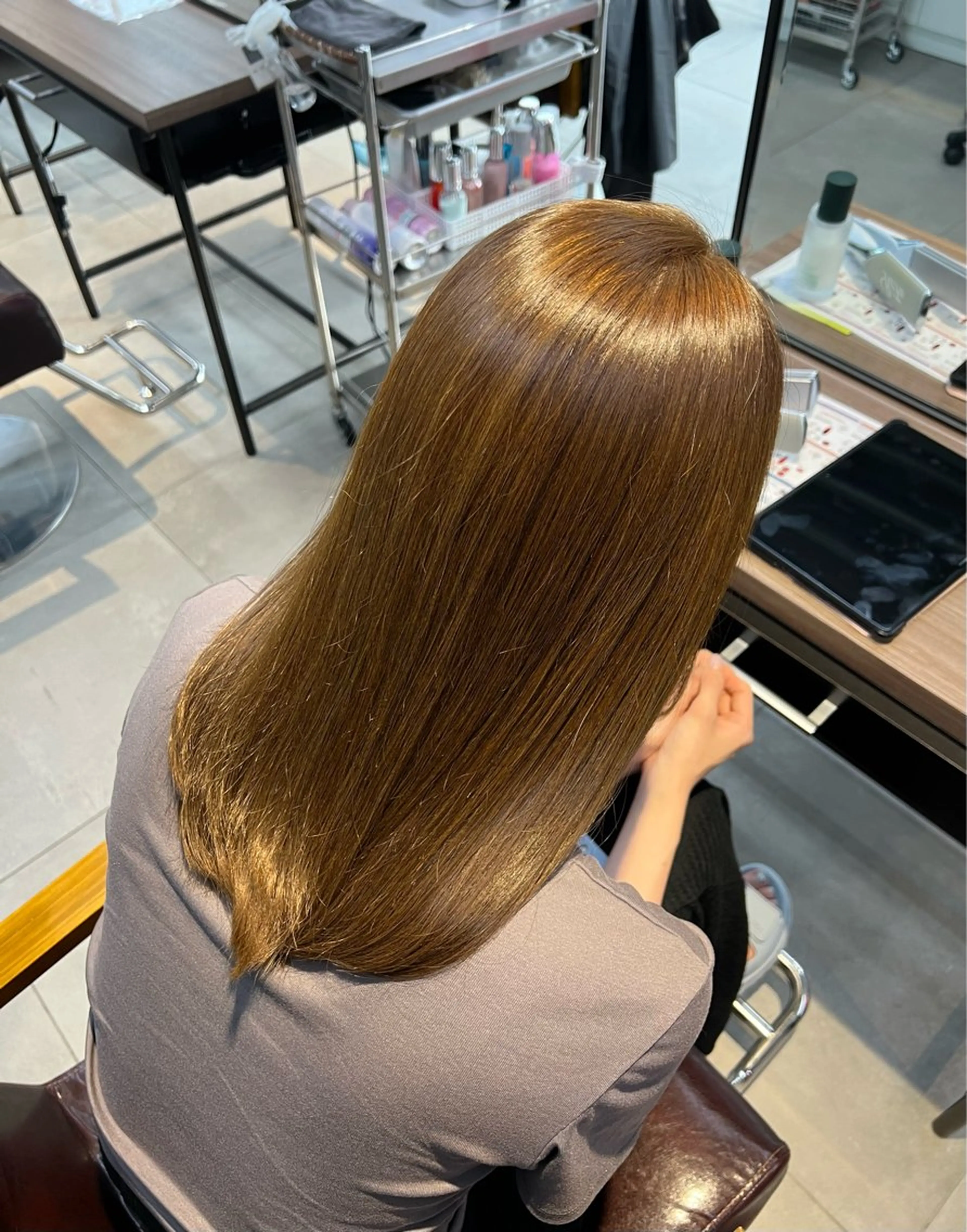 ミディアム 髪質改善 ヘアカラー Kako🫧⭐️ アシスタント/モデルのヘアスタイル