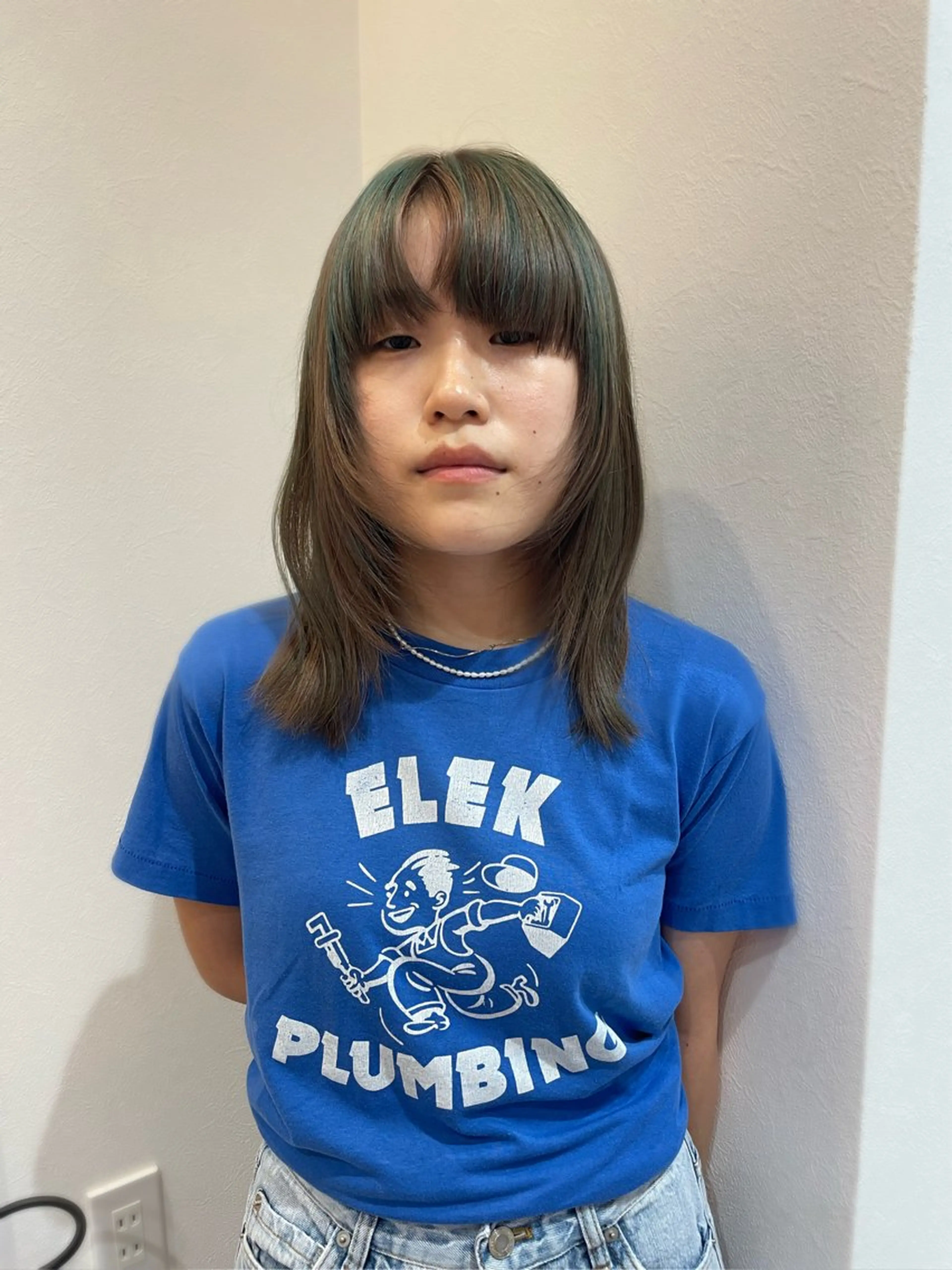 ミディアム カラー もりしま あやかのヘアスタイル