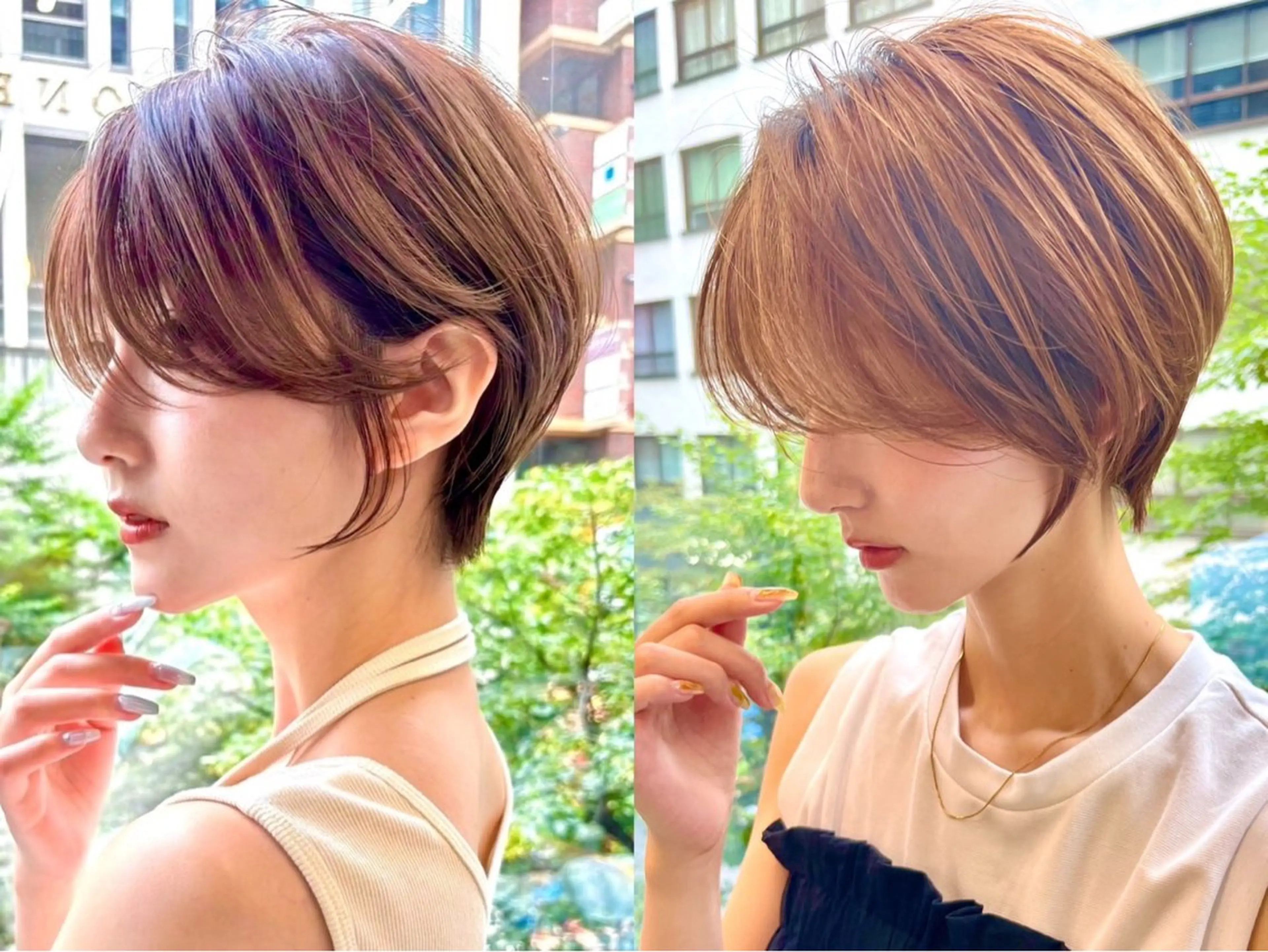 ショート カット ヘアカラー トリートメント 髪質改善/レイヤー 🌻秋月　日向🌻のヘアスタイル