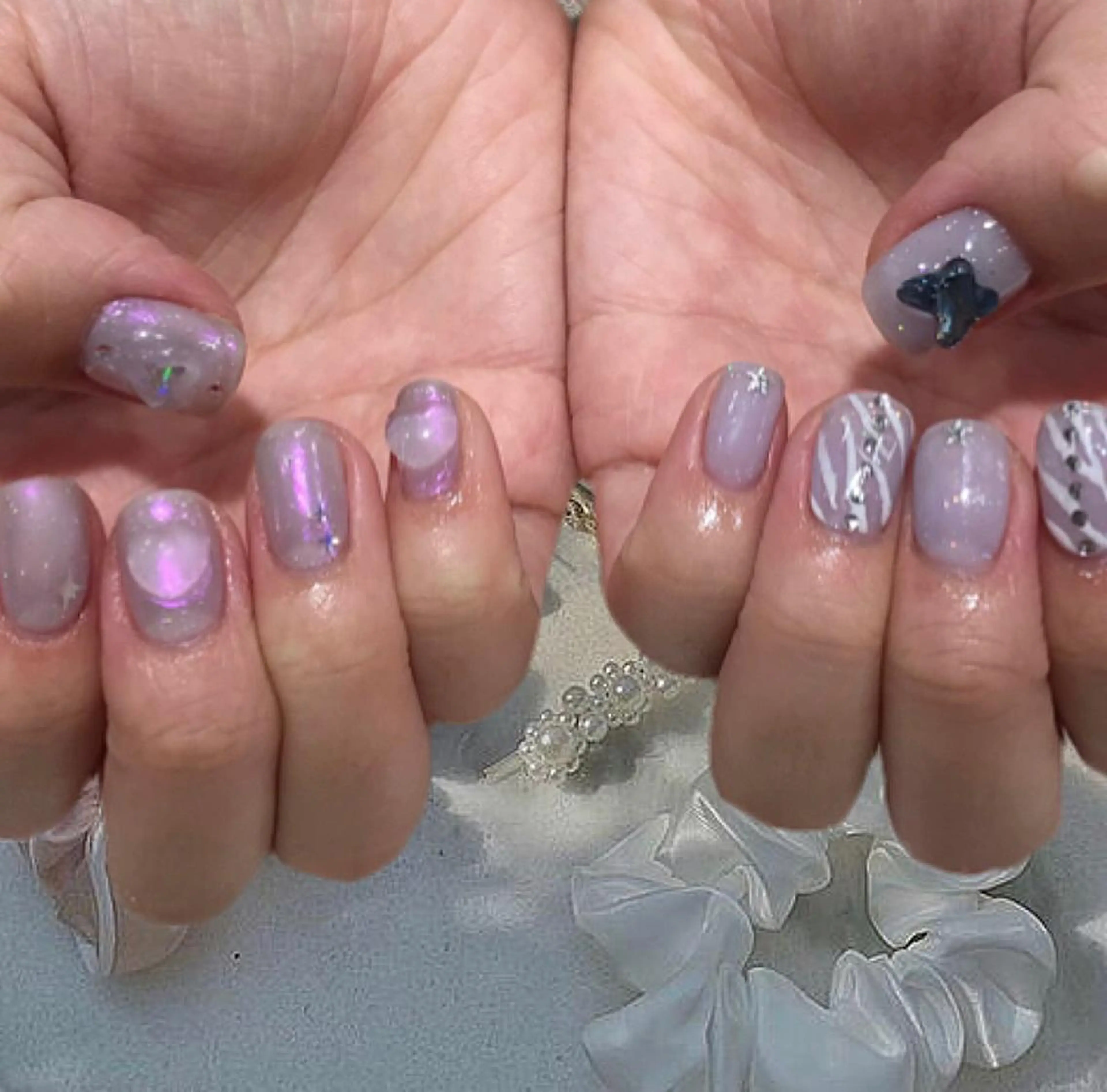 ネイル ハート 氷ネイル・うるうるネイル sharesalon    room59所属・nozomi 🌙のネイルデザイン