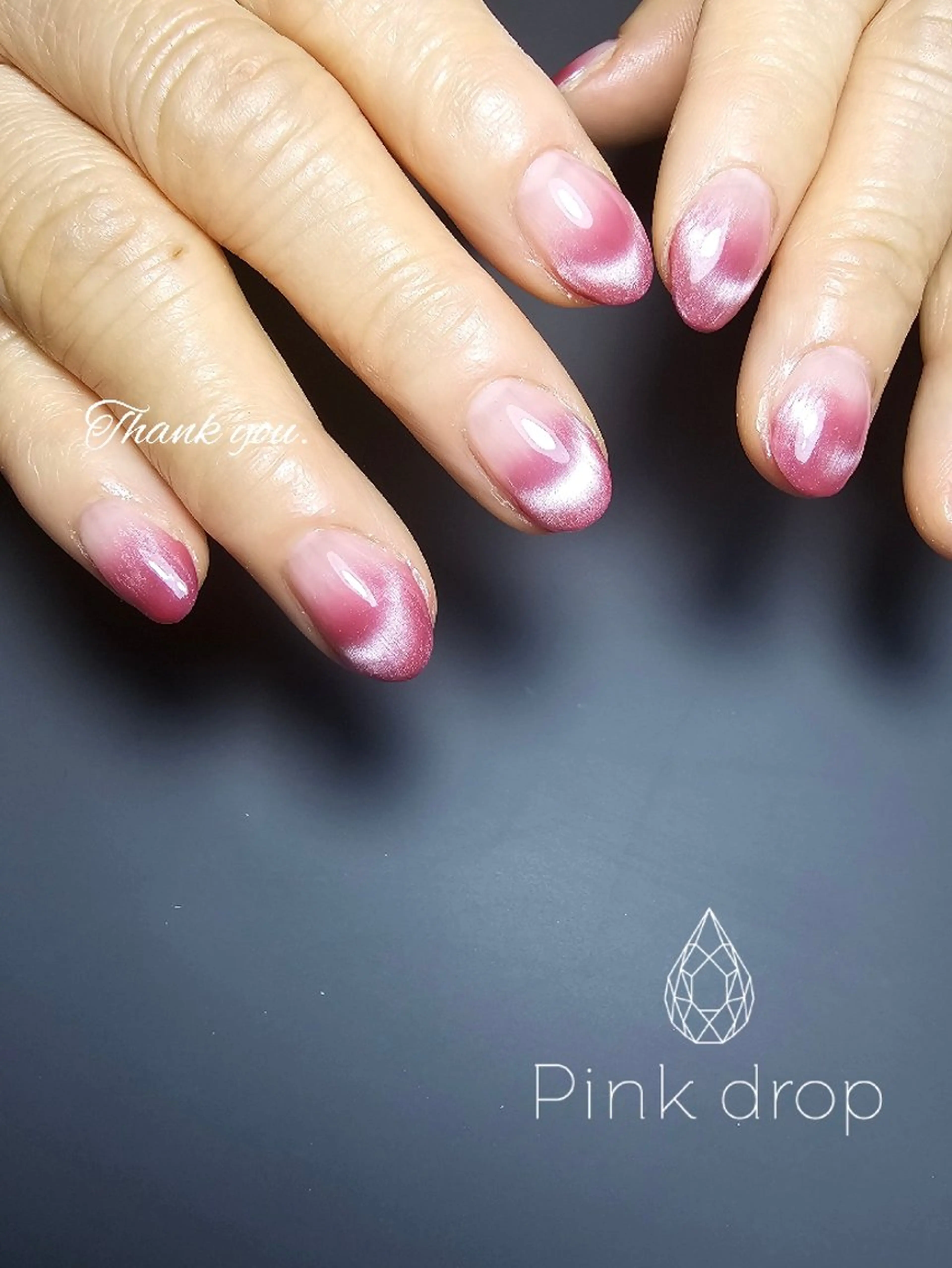 ネイル グラデーション マグネットネイル pinkdrop _sanaeのネイルデザイン