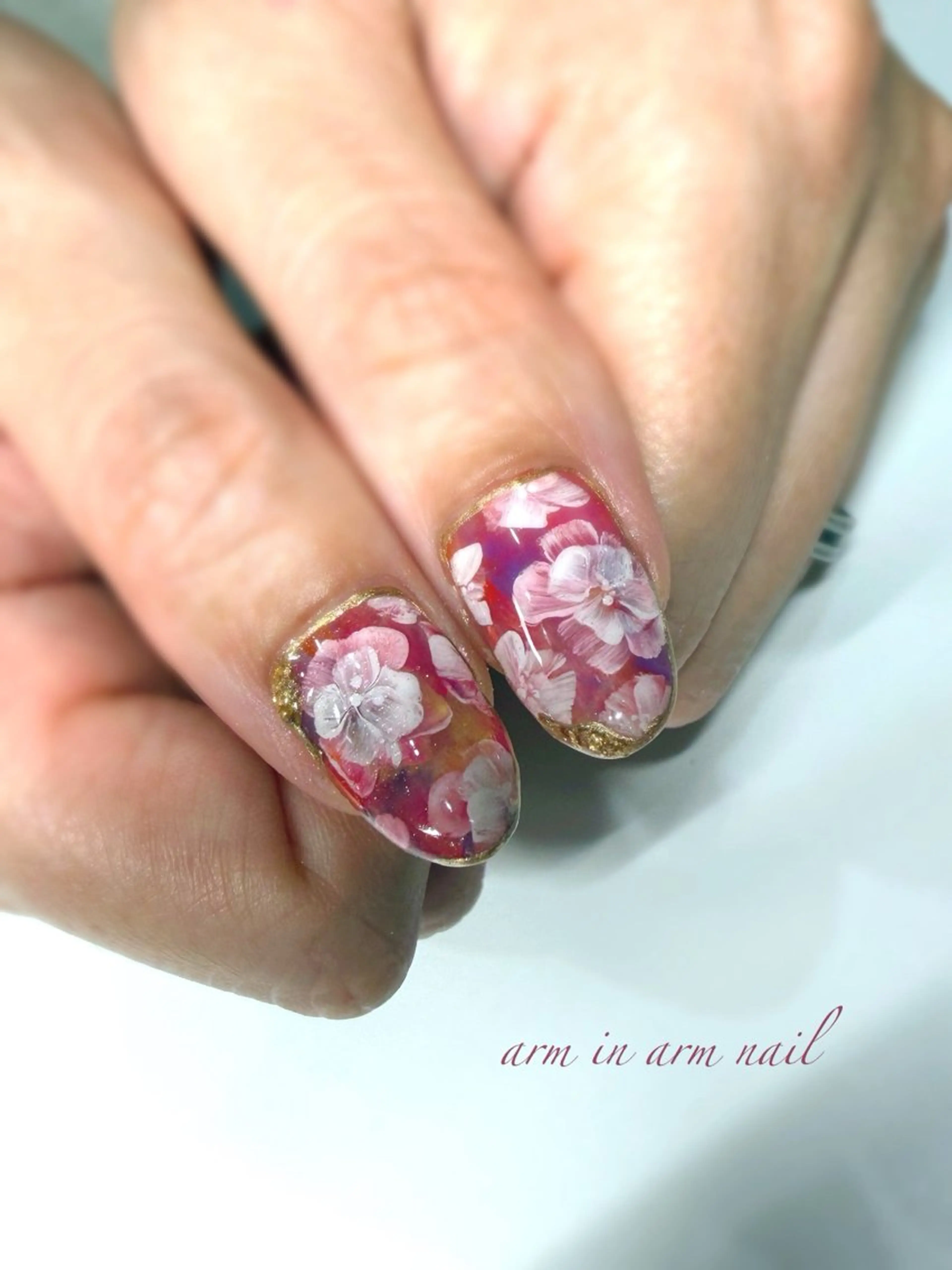ネイル arm in arm ︎✿Yamamotoのマツエク・マツパデザイン