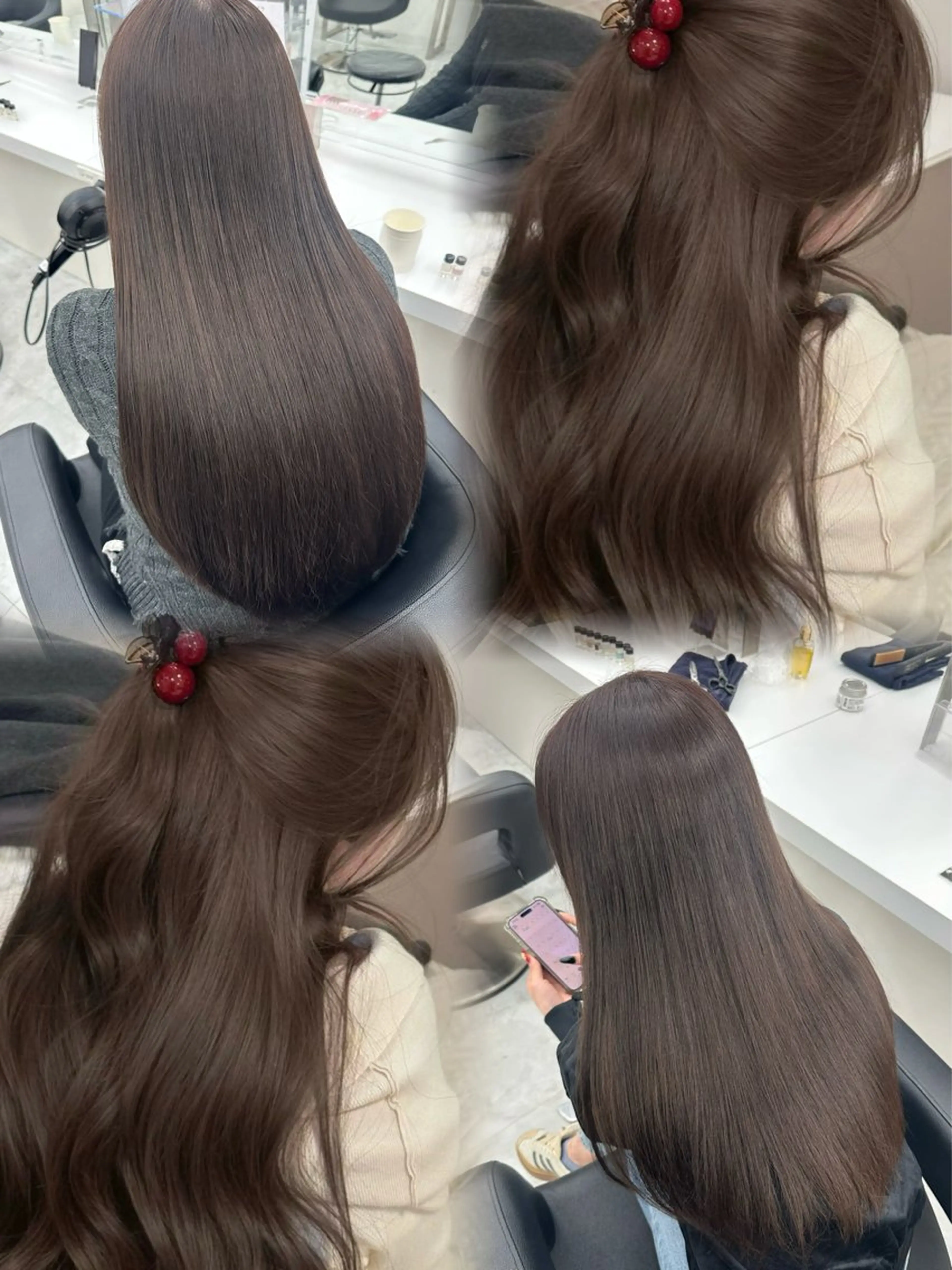 ロング ヘアカラー トリートメント ヘッドスパ ヘアセット rio🧚🏻‍♀️ 暖色/グレージュのヘアスタイル