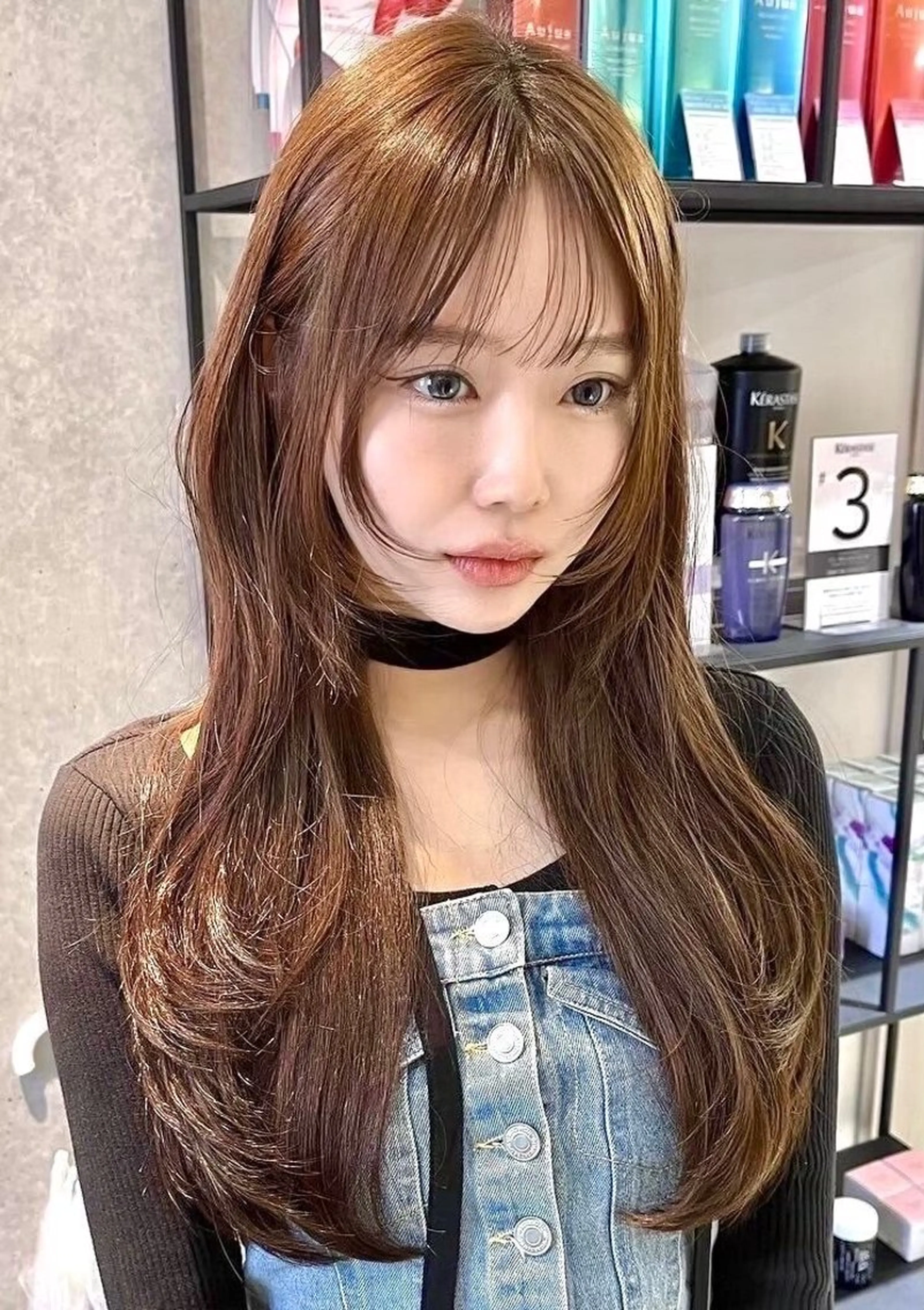 ロング 縮毛矯正 似合わせカット 根来悠斗のヘアスタイル