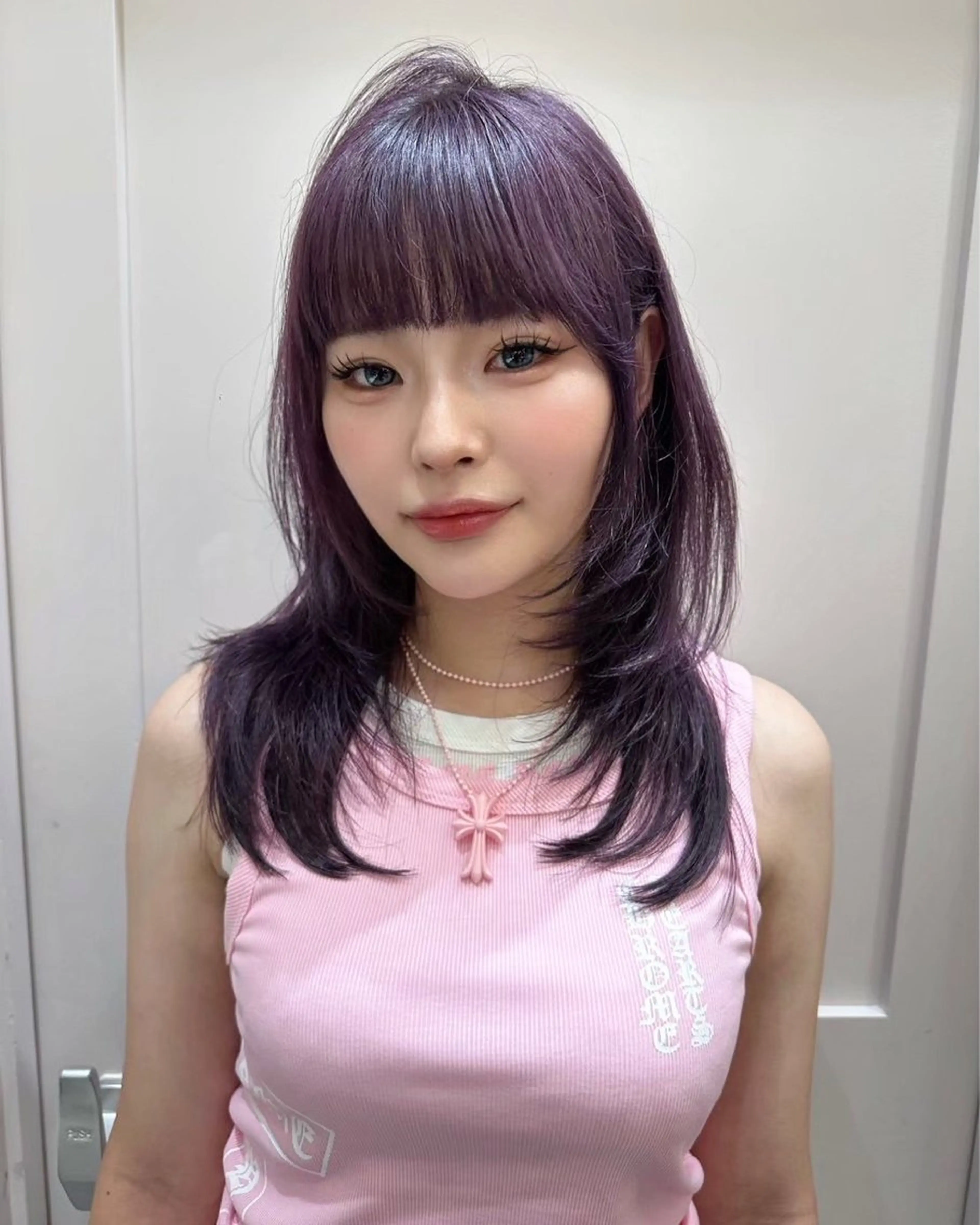 ミディアム カラー ヘアアレンジ karin ボブハイトーンのヘアスタイル