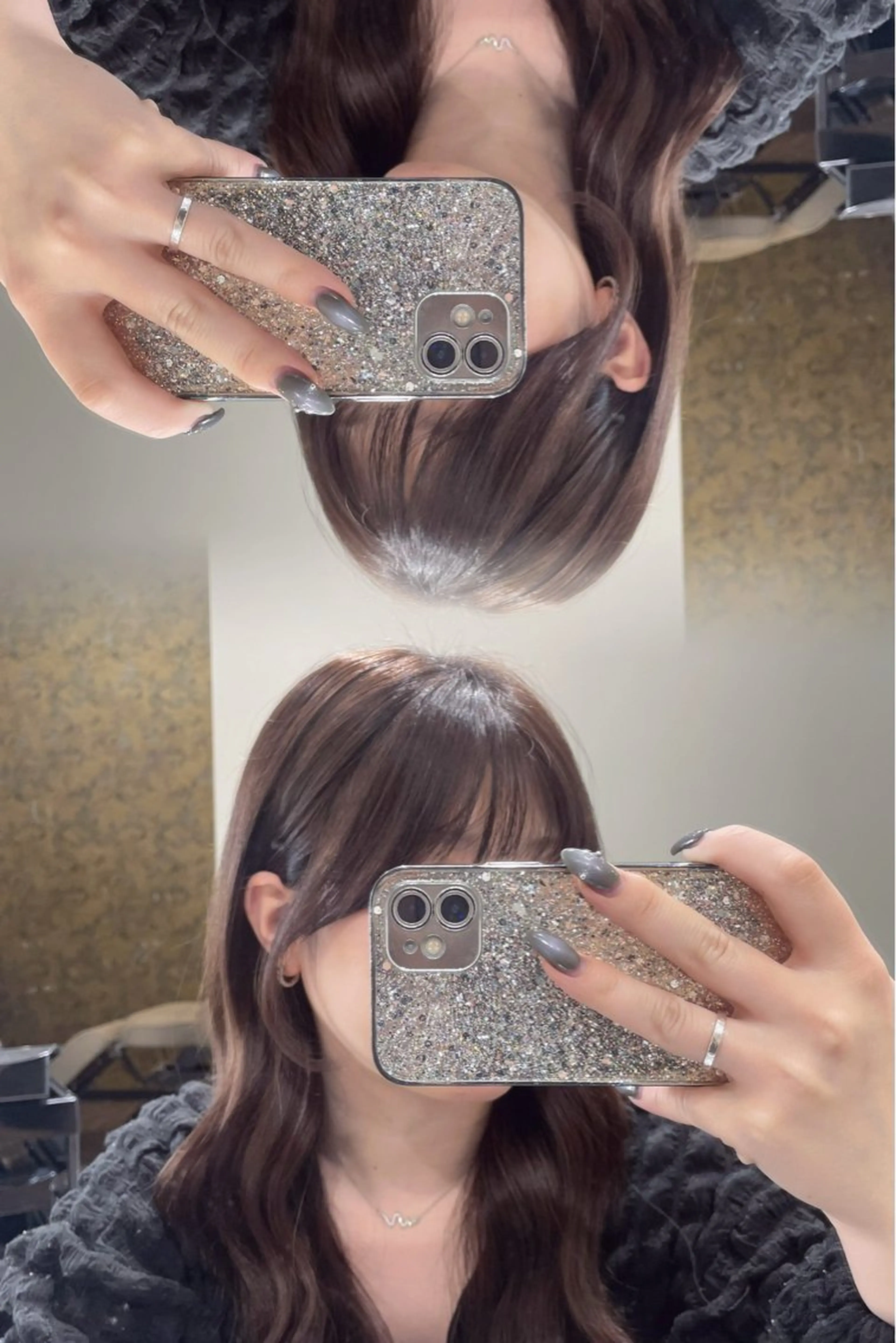 📔前髪顔周りカット＋イルミナ＋髪質改善TRの写真