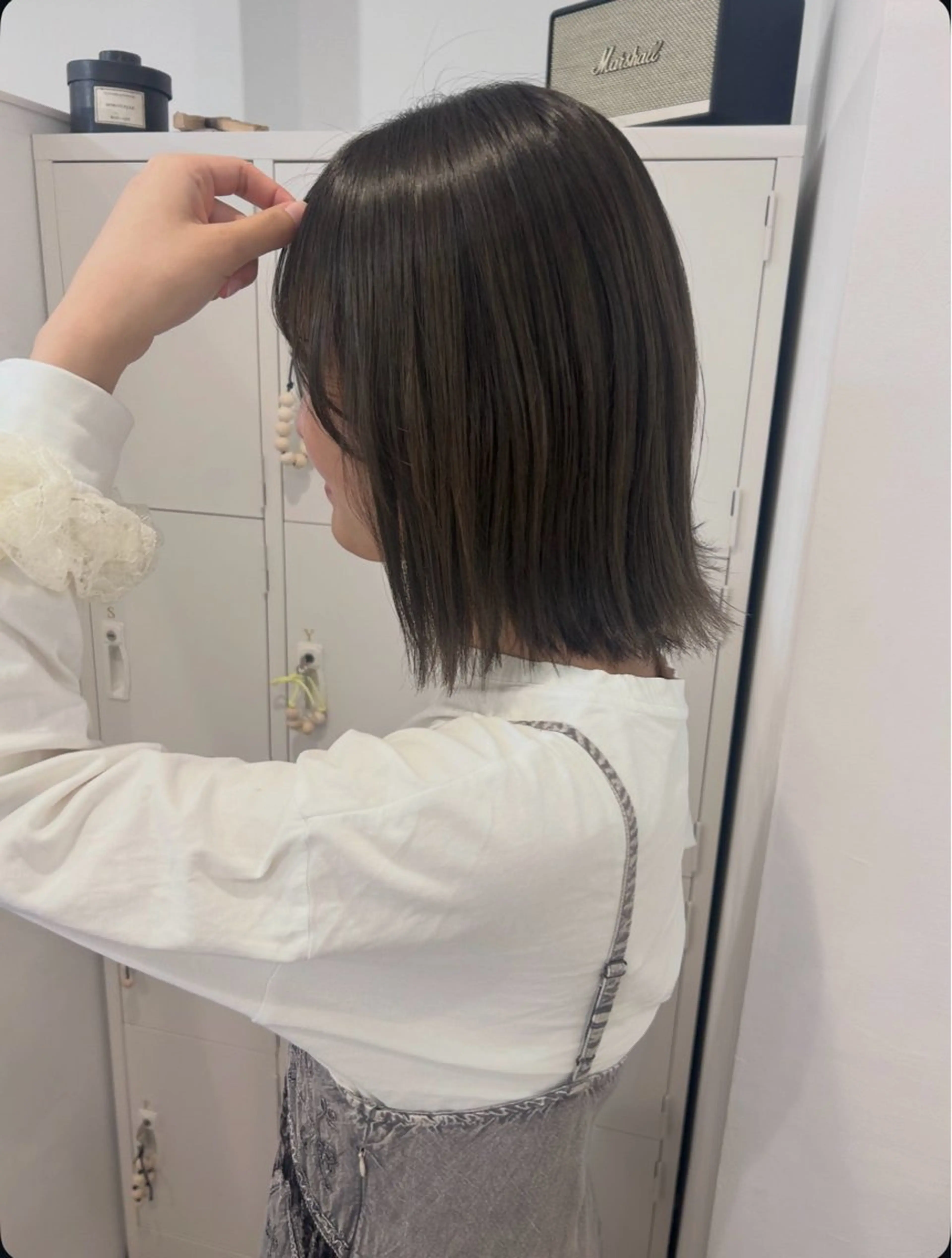ショート カット ヘアカラー トリートメント オリーブ/ ナカミネアキナのヘアスタイル