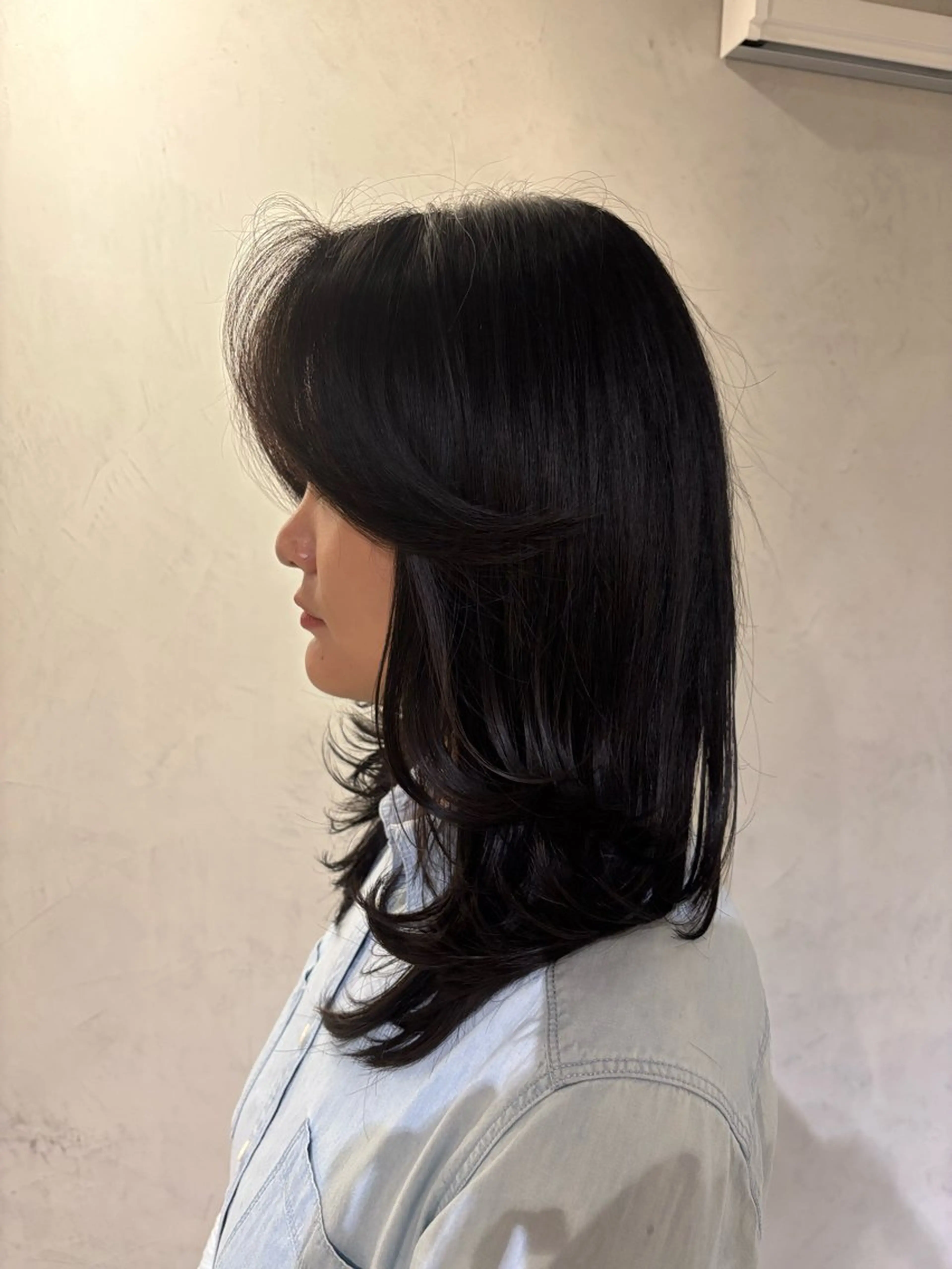 セミロング レイヤーカット 門岡 昌輝のヘアスタイル