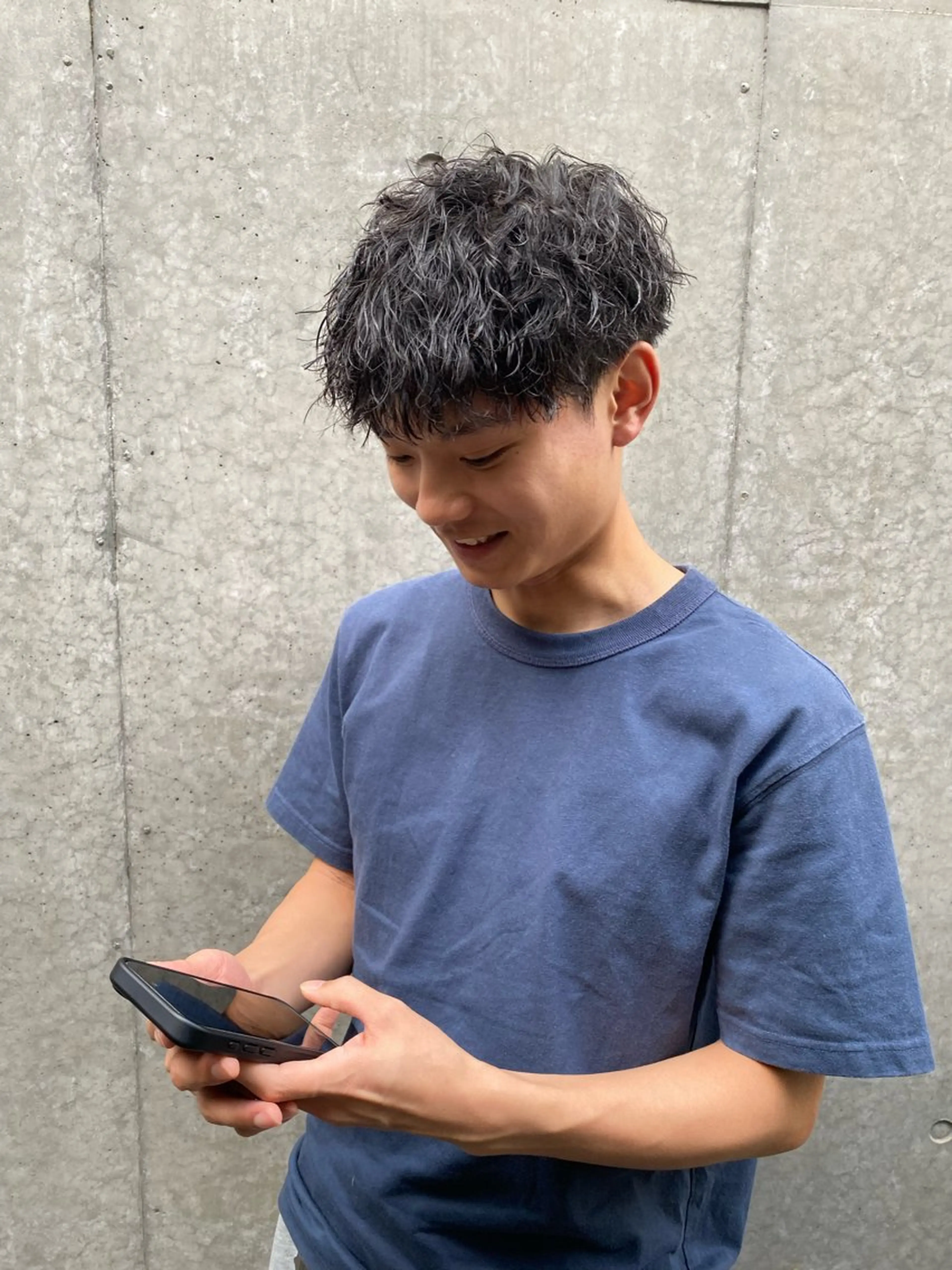 ショート パーマ メンズ カット パーマ 菊池大一 溝の口パーマのヘアスタイル