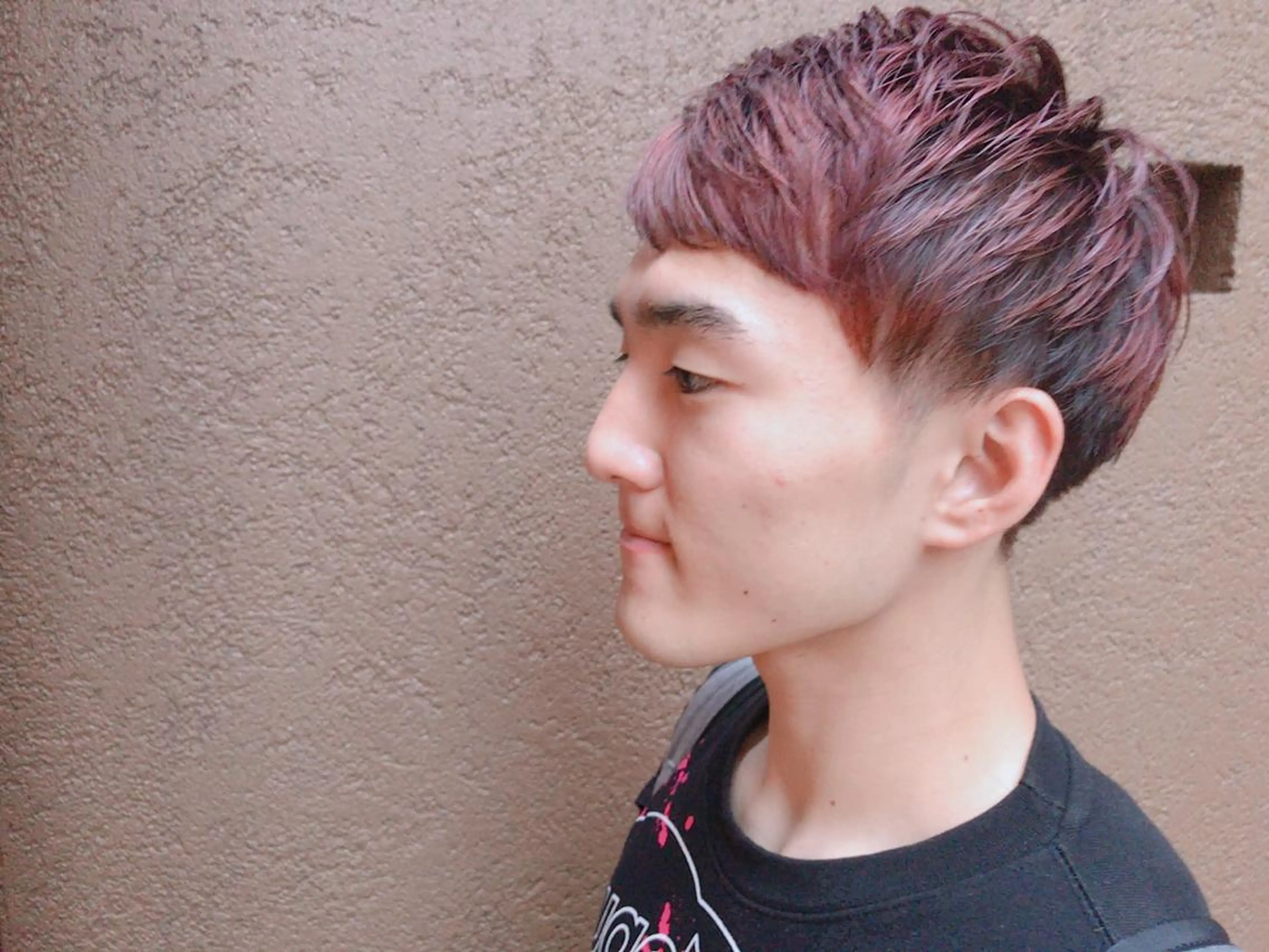 ショート カラー パーマ メンズ ダブルカラー レッドカラー ヘアカラー ちこ .のヘアスタイル