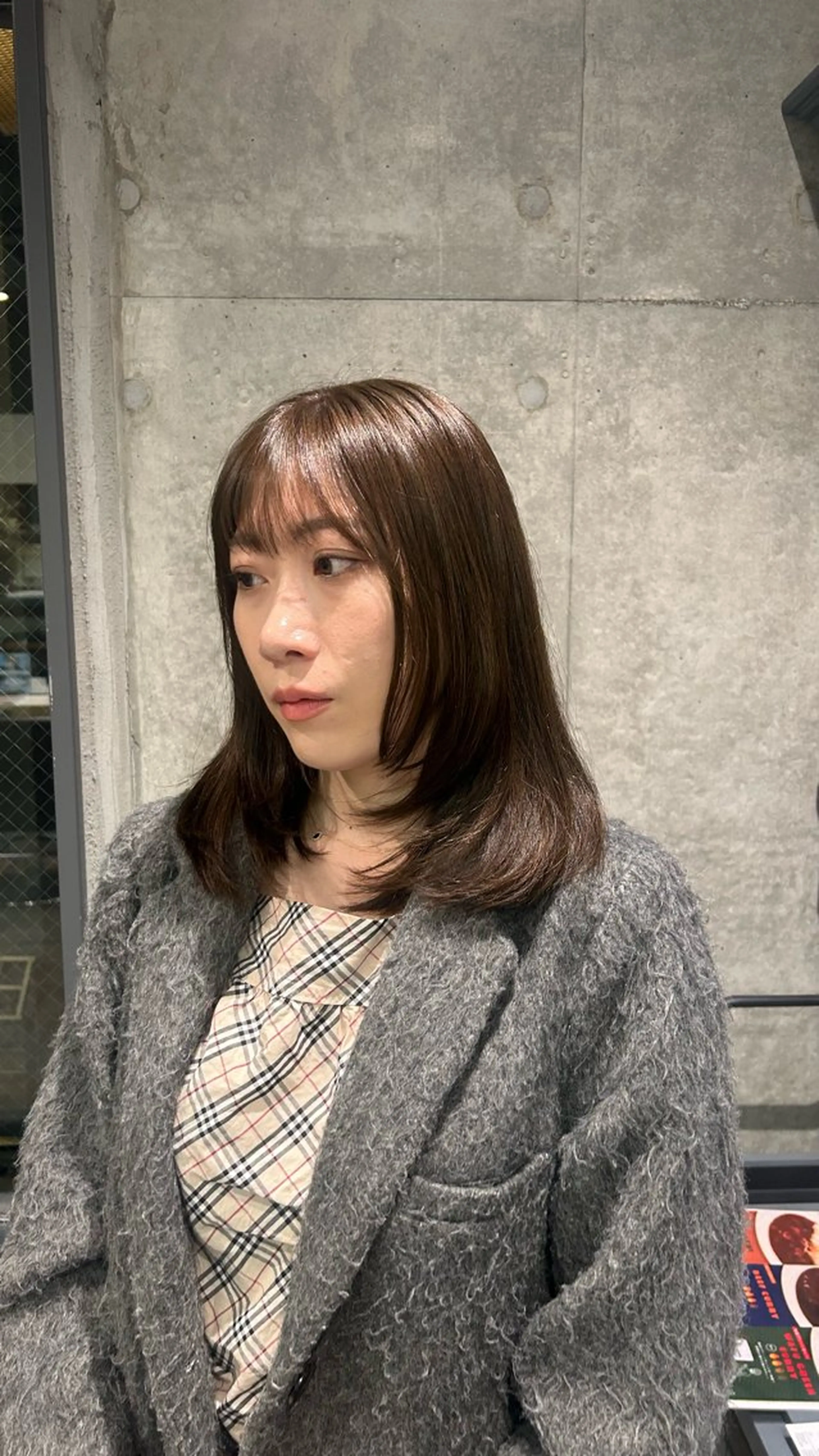 セミロング カラー 透明感カラー/縮毛/ chino🍀のヘアスタイル