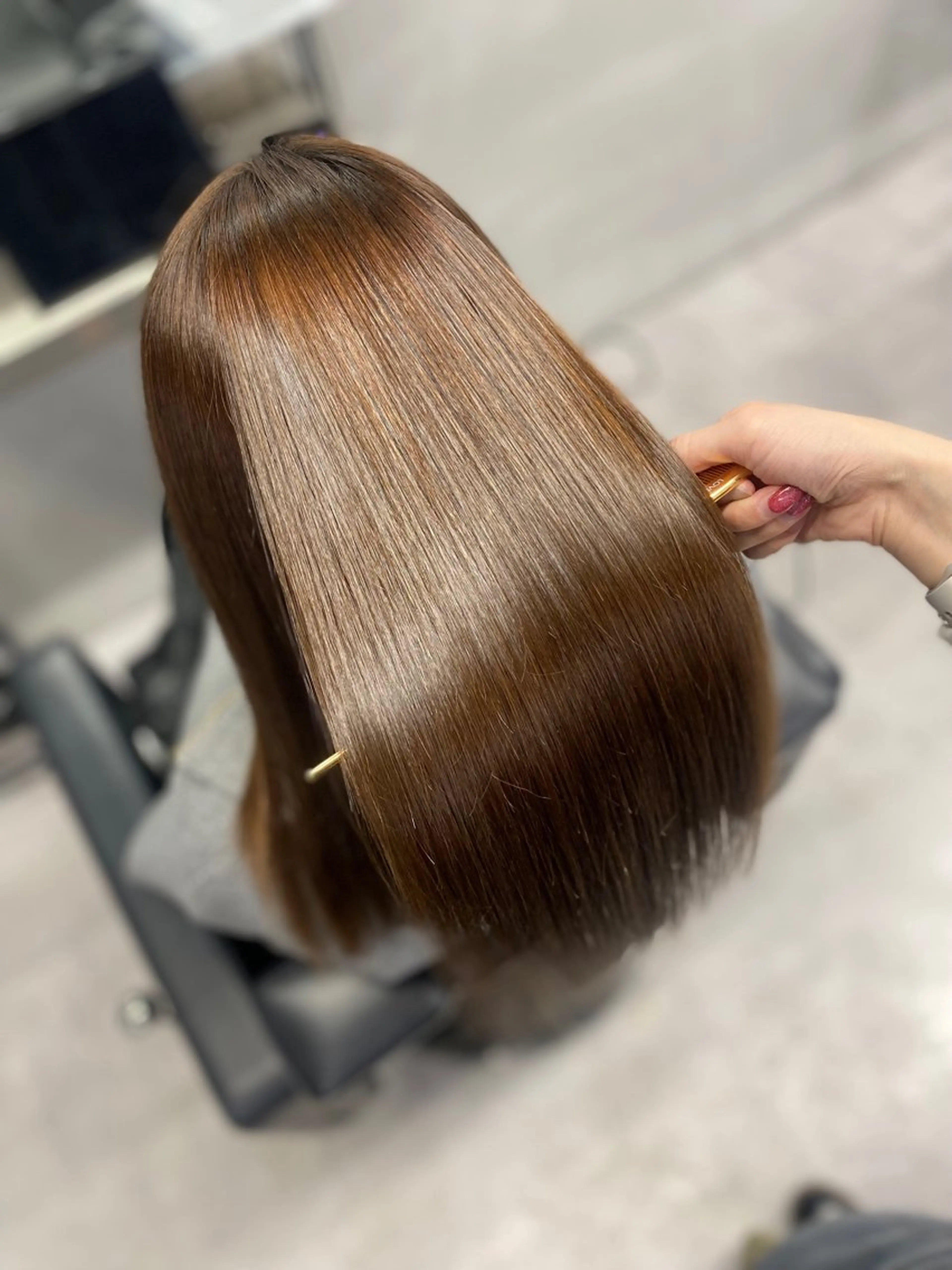 ロング カット 縮毛矯正 トリートメント 艶髪/縮毛矯正 🫧辻野海羽のヘアスタイル