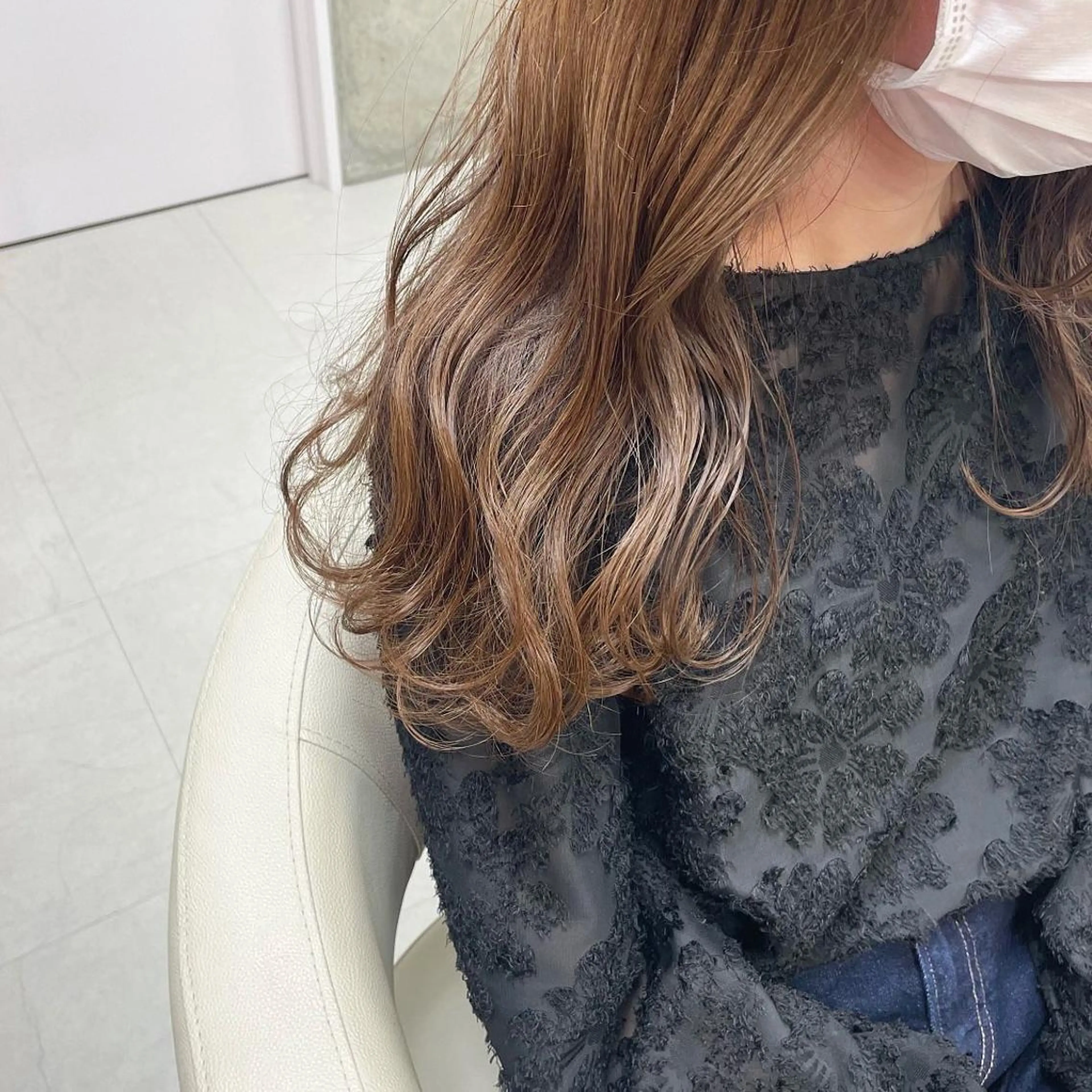 ロング カラー カット ヘアカラー トリートメント 坂本 沙也加のヘアスタイル