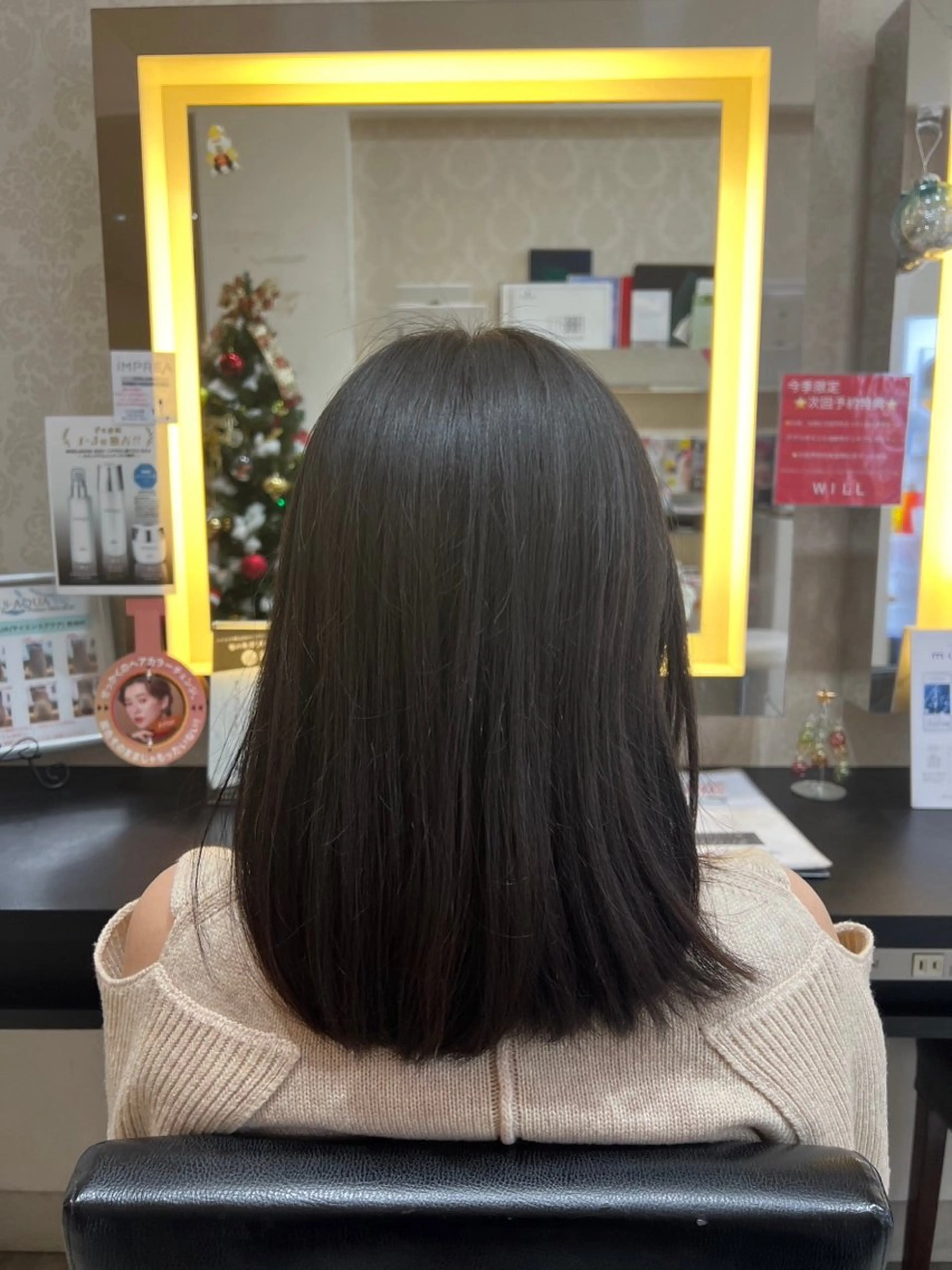 ミディアム 新井優馬｜縮毛矯正/ 地毛風ストレートのヘアスタイル