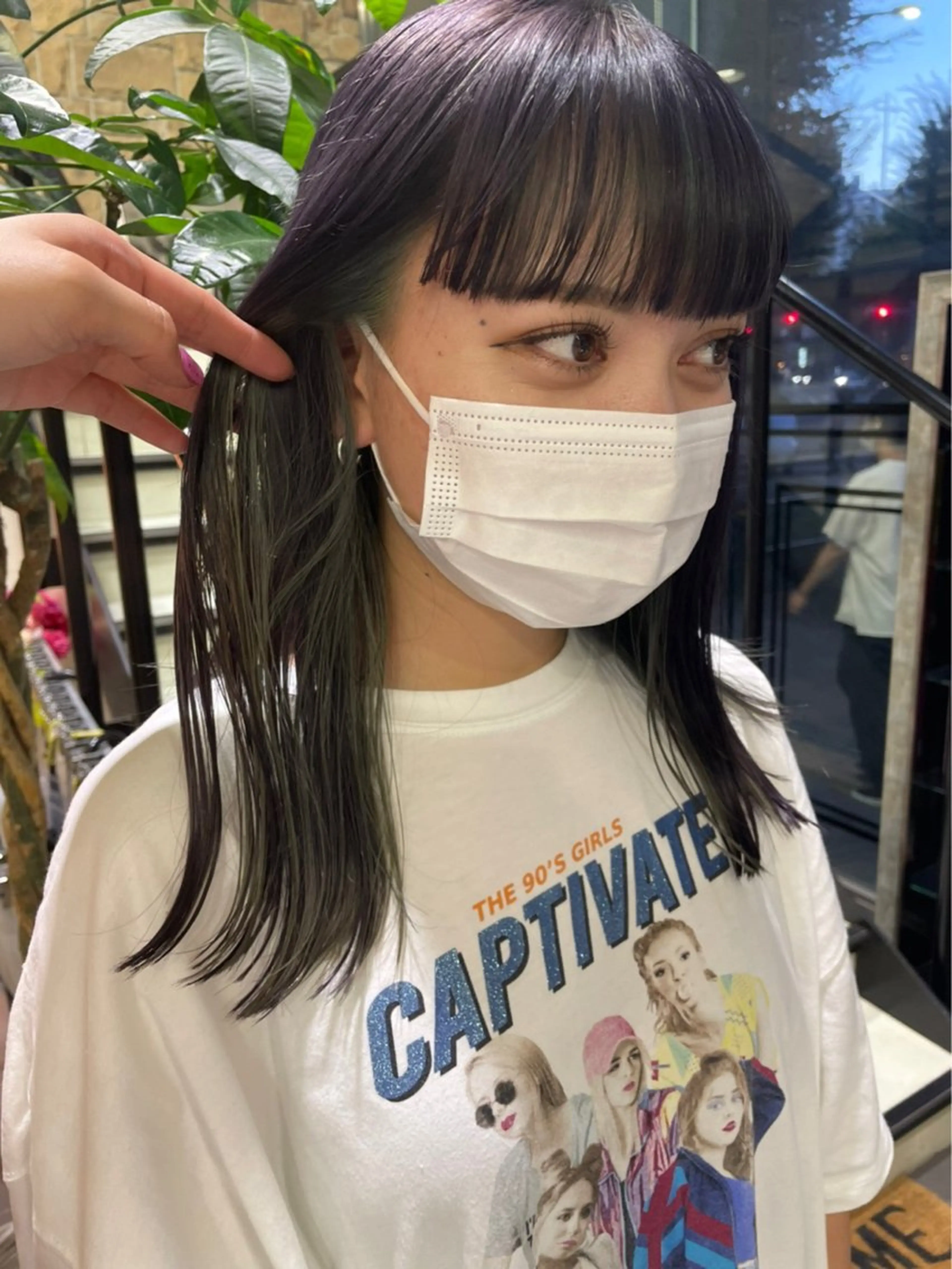 ロング カラー メンズパーマ/ メッシュ📍ユリのヘアスタイル