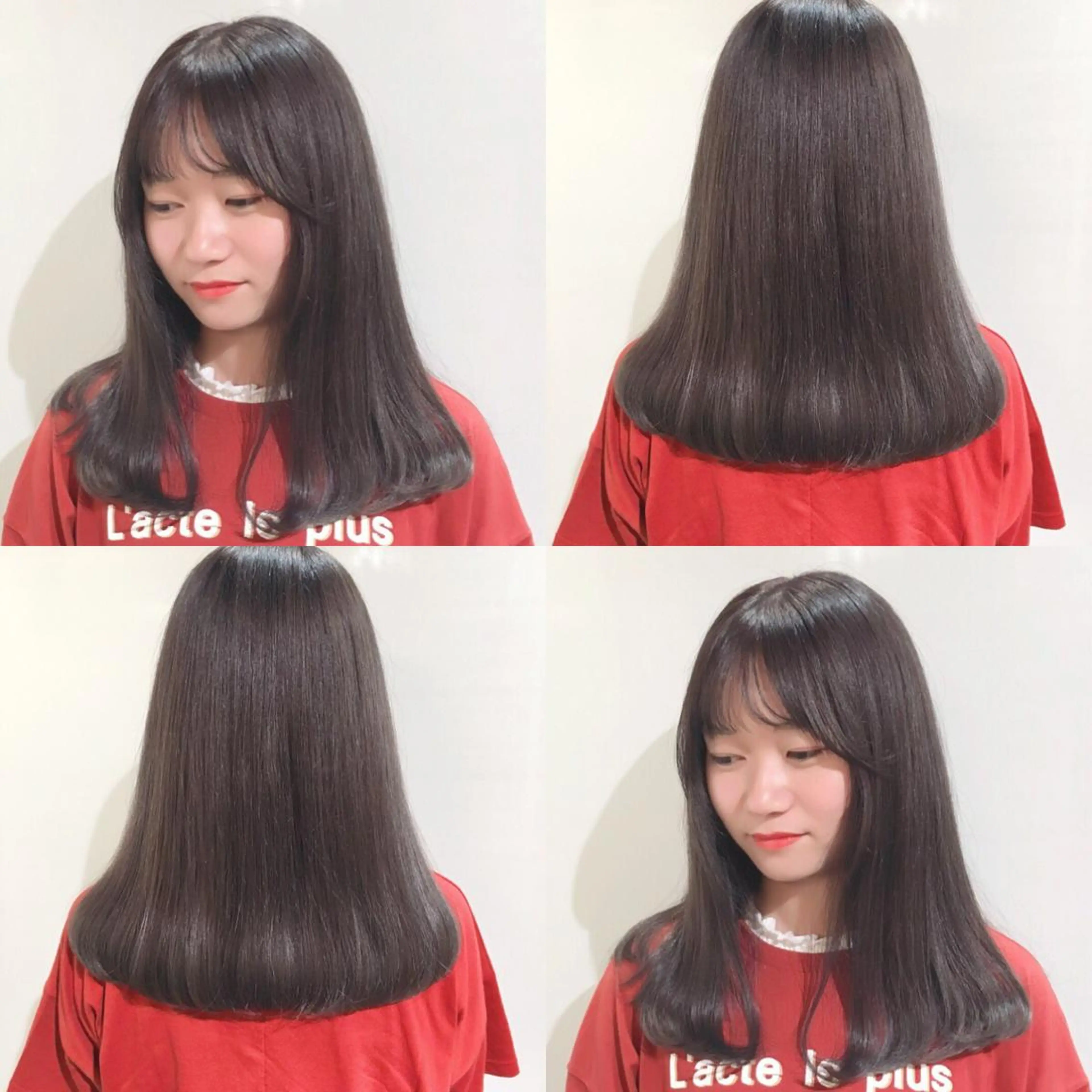 セミロング カラー ヘアアレンジ ブリーチ グレージュ パープルカラー As hair所属・柔らか垢抜けｶﾗｰと ｶｯﾄ🫧ASUKAのヘアスタイル
