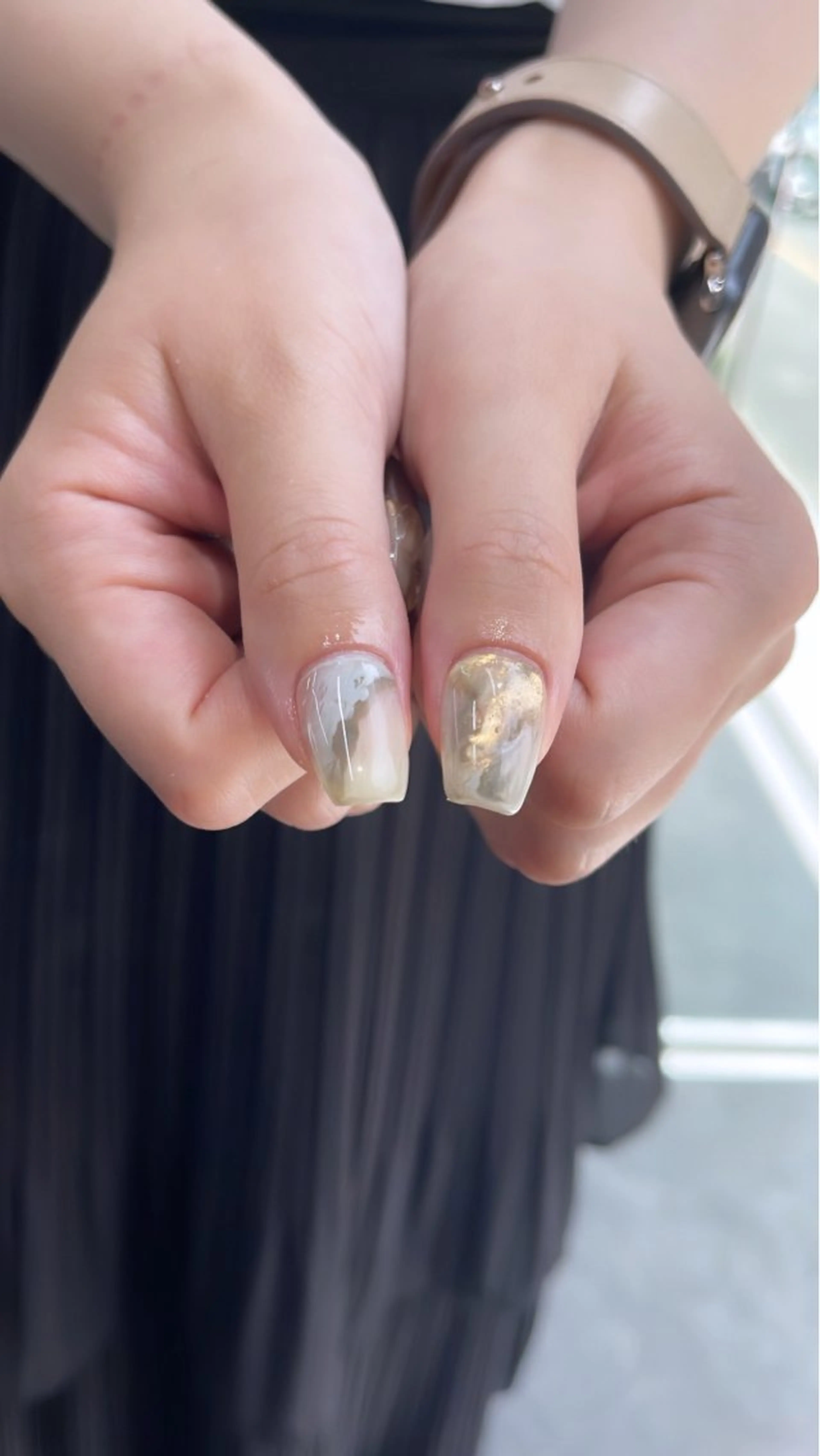 ネイル フレンチネイル マグネットネイル ニュアンスネイル ワンカラーネイル ハンドネイル GRANDE大須 Cecil💜のネイルデザイン