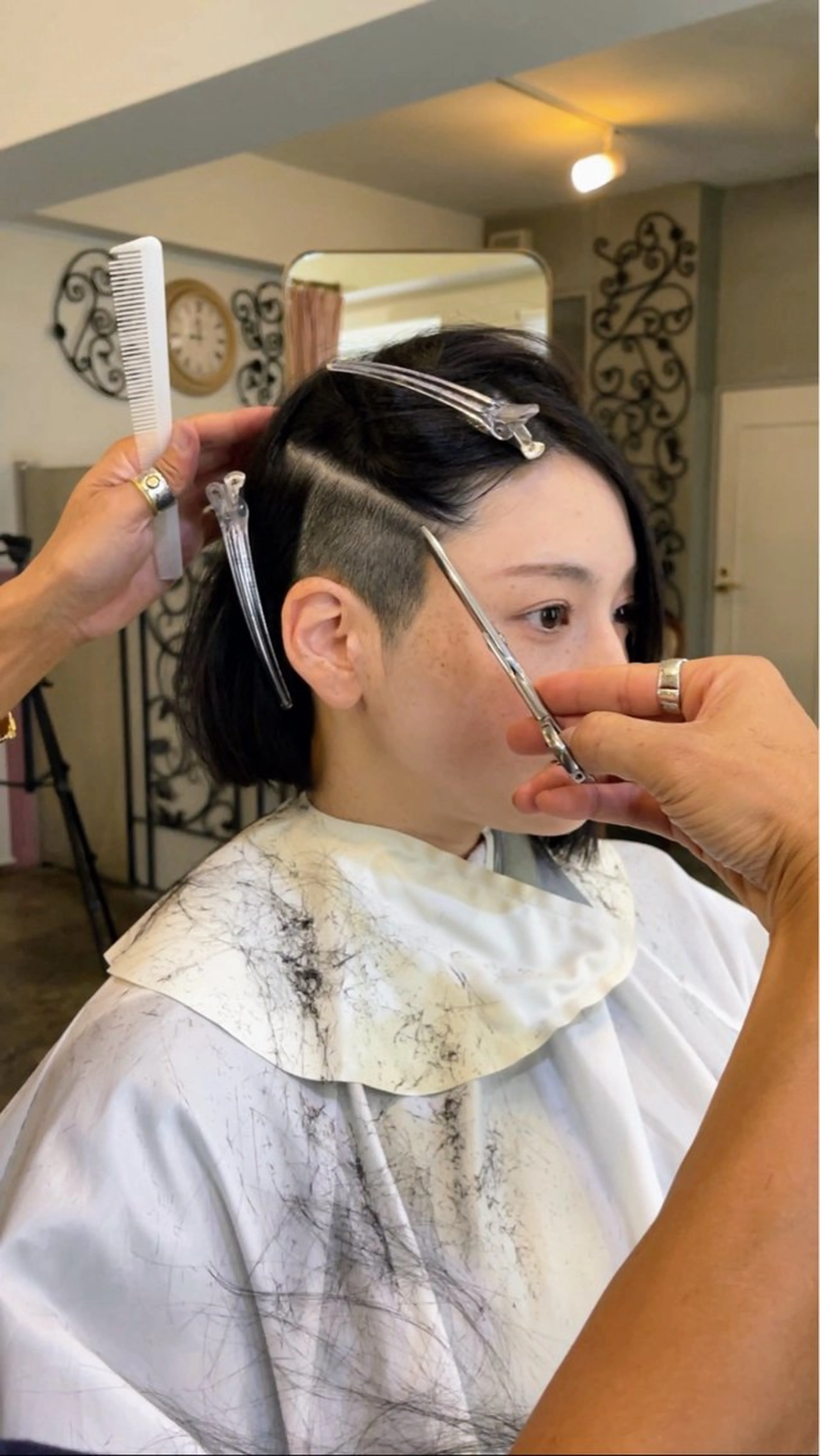 ショート カラー パーマ ヘアアレンジ メンズ 表参道Lise おおいしおりのヘアスタイル