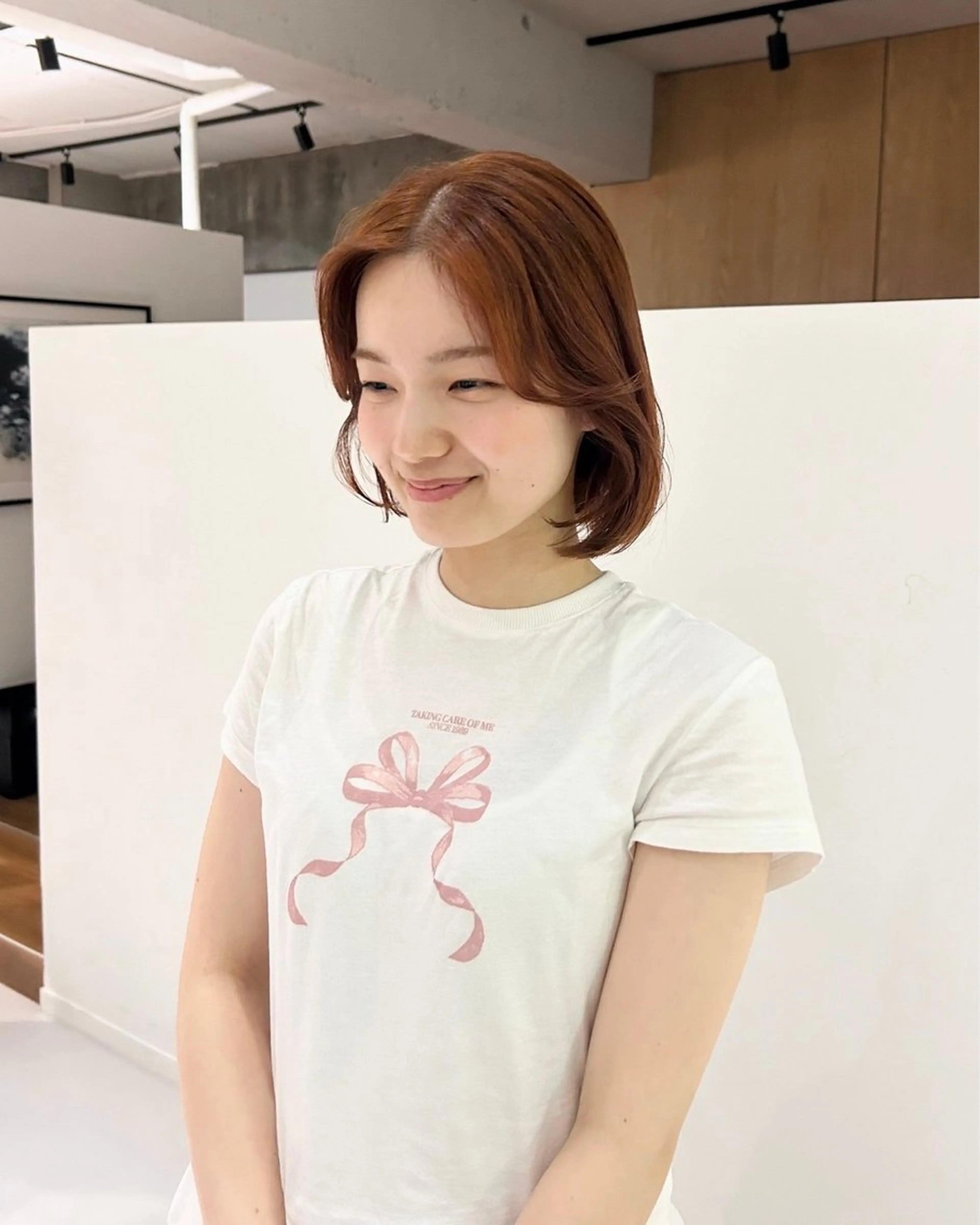 ショート カラー 顔まわりカット/透け カラー/Memi🎀のヘアスタイル