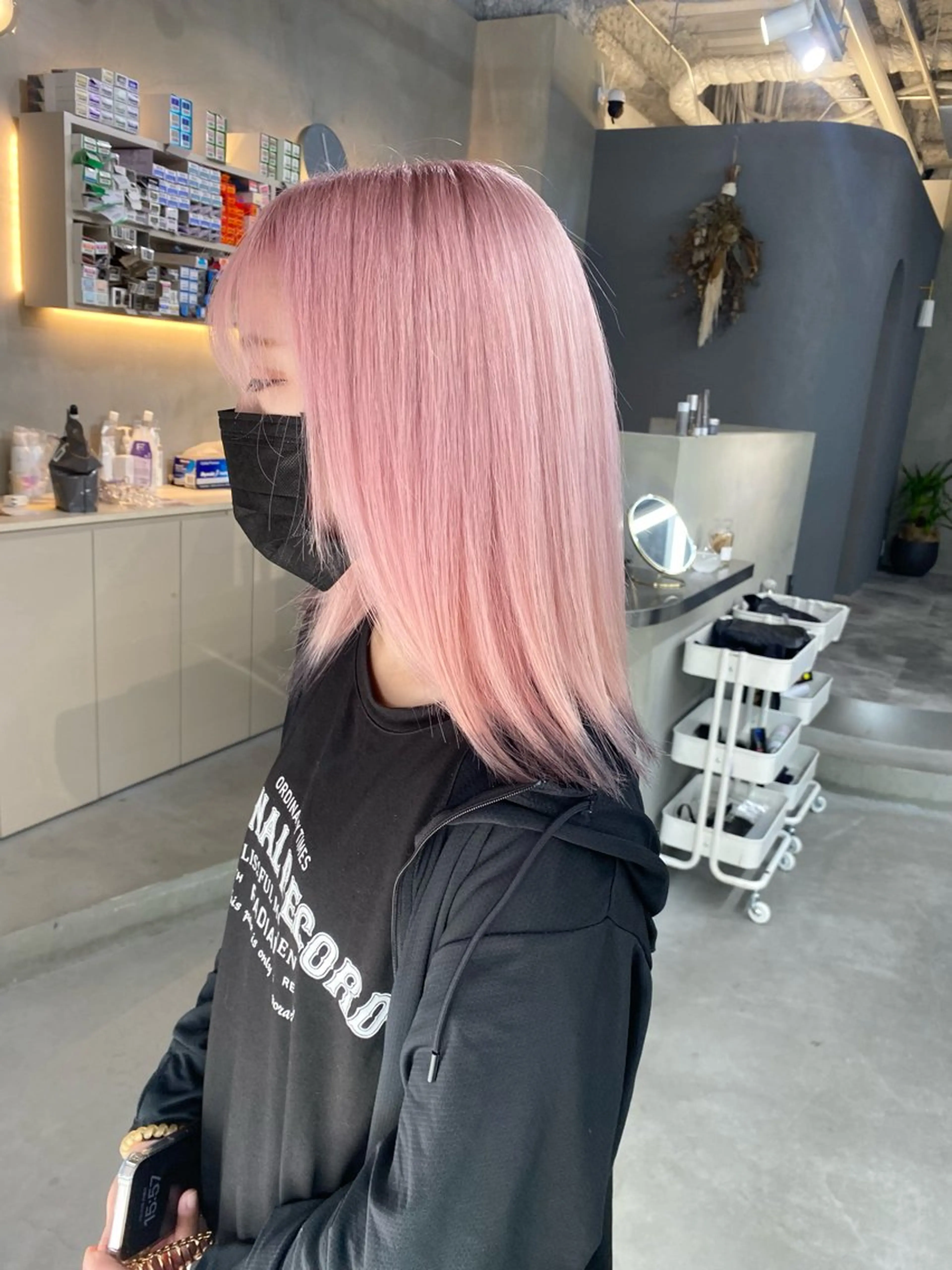 ミディアム カラー ヘアカラー 前橋 姫奈のヘアスタイル