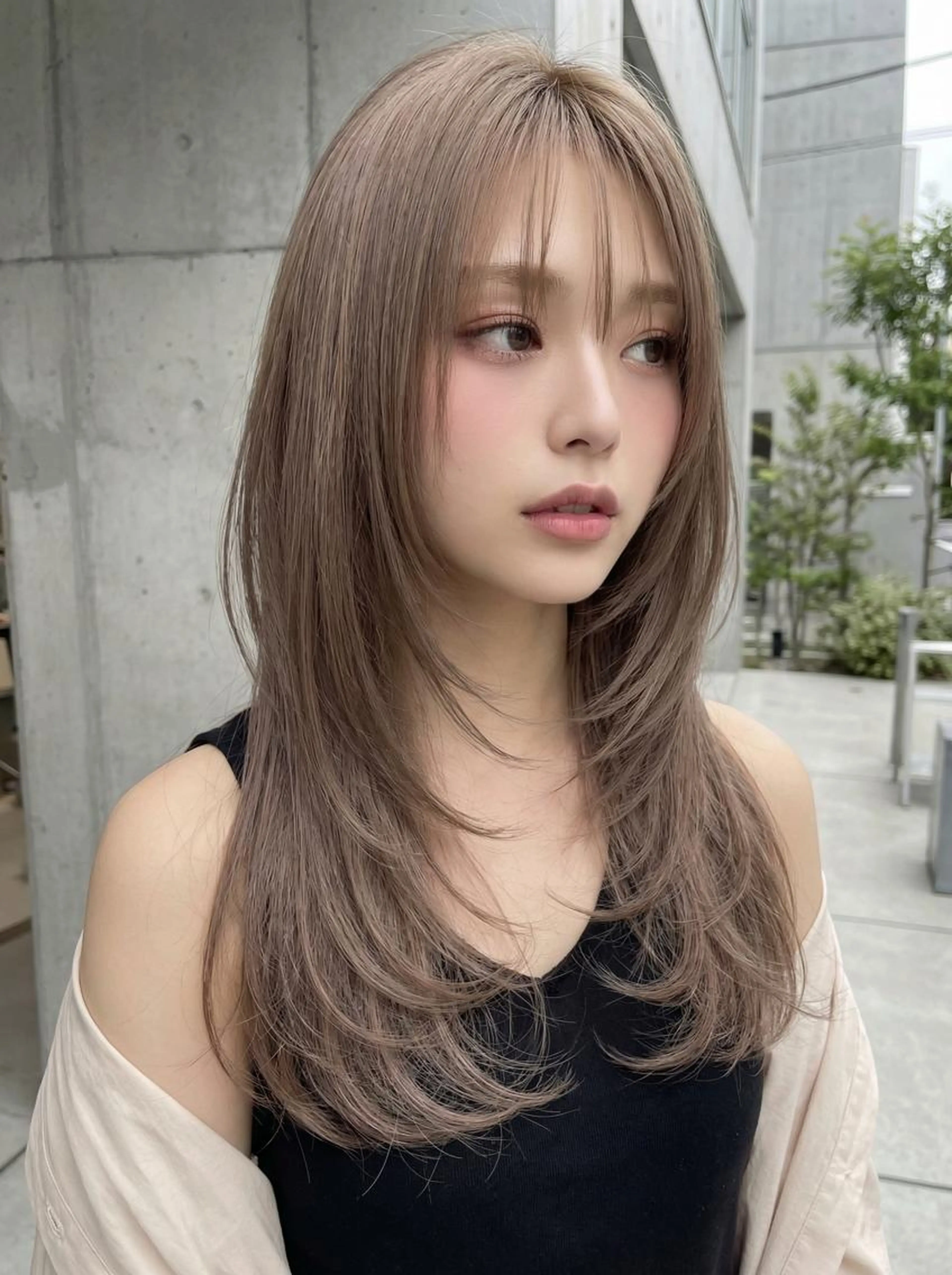 ✨カット+トリートメント #韓国#レイヤーカット#透明感カラーの写真