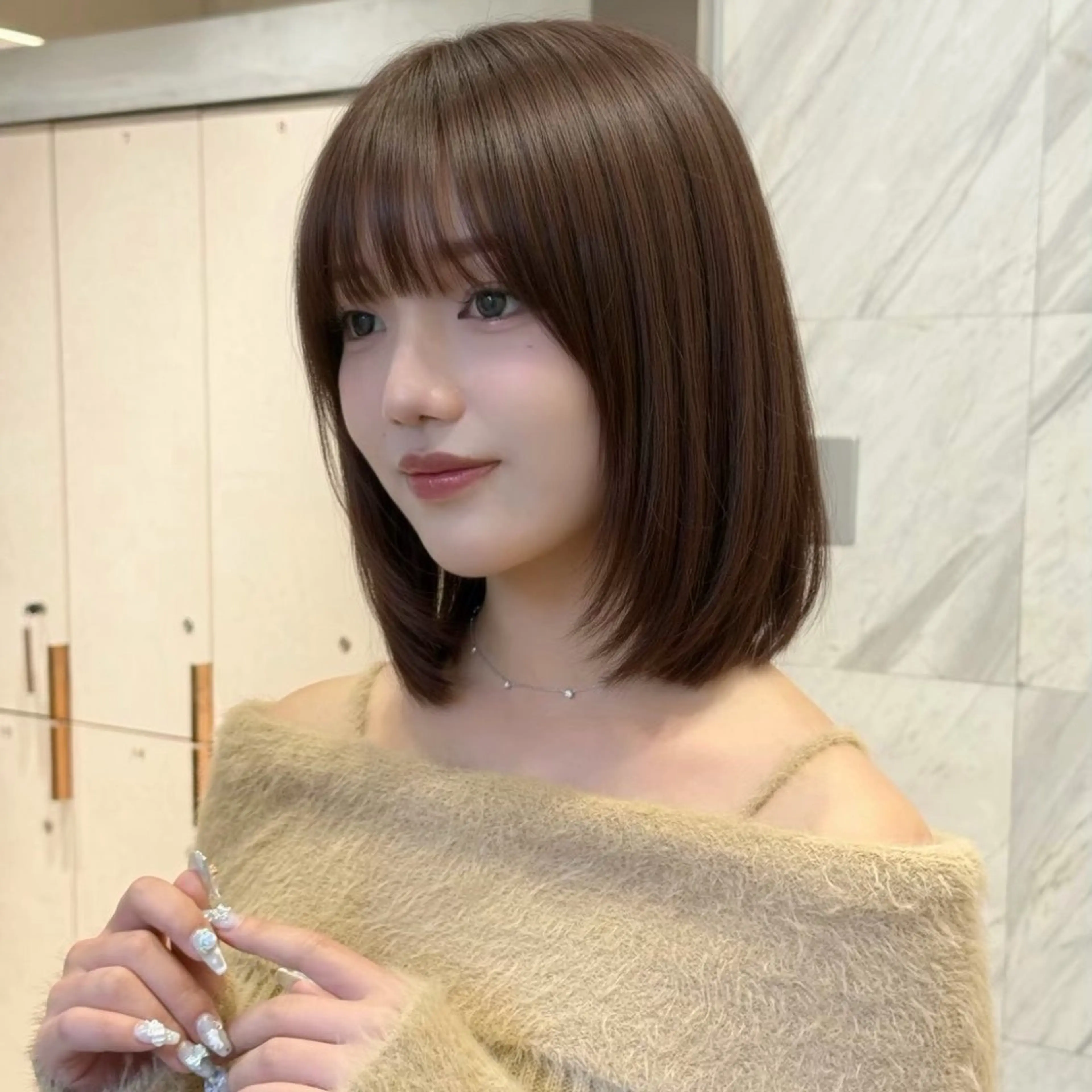 ミディアム カラー ヘアカラー カラーモデル募集🎀 縮毛矯正✨Runaのヘアスタイル