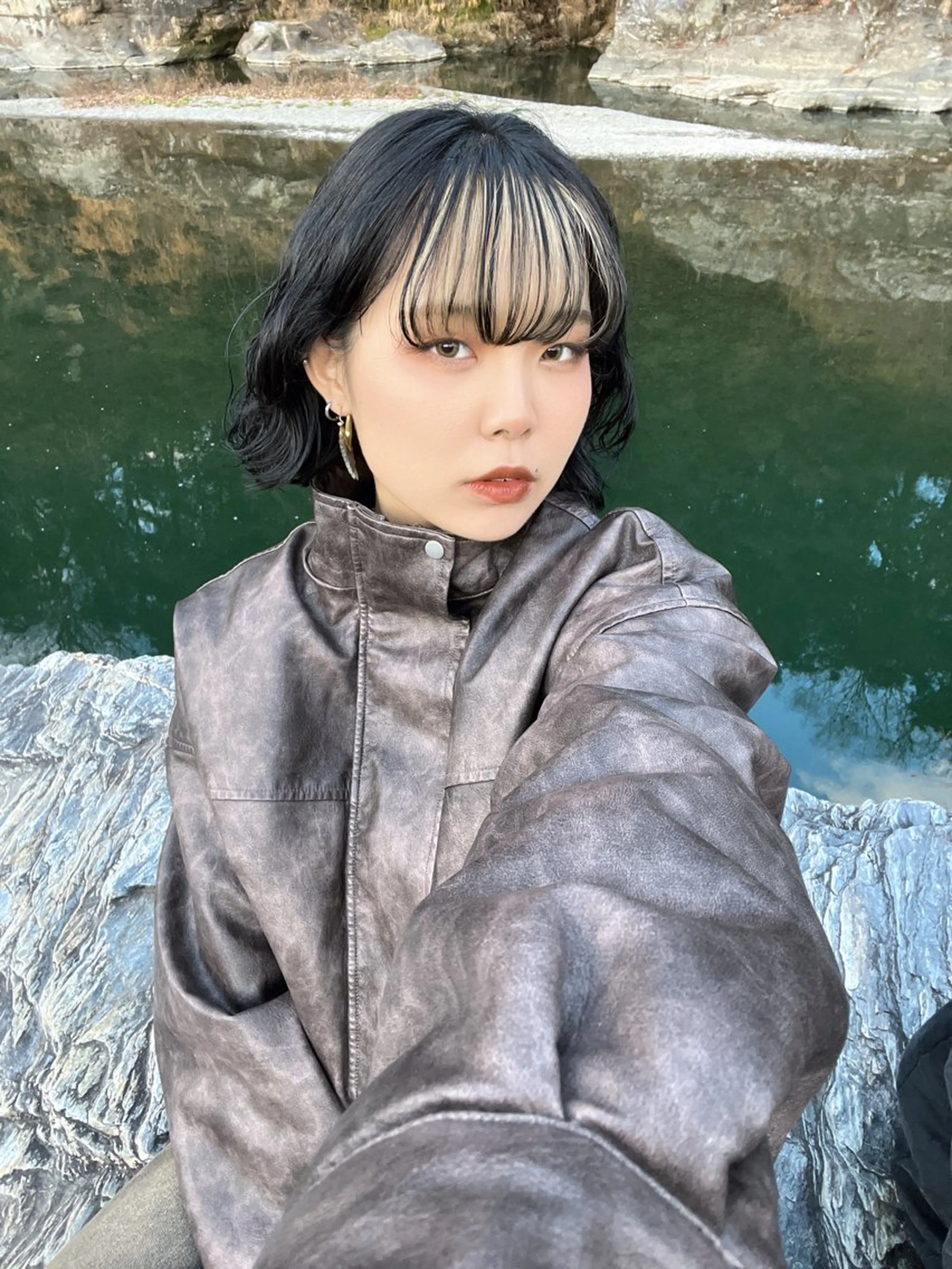 ショート カラー ボブ iLi🫧kim ryongna🦋のヘアスタイル