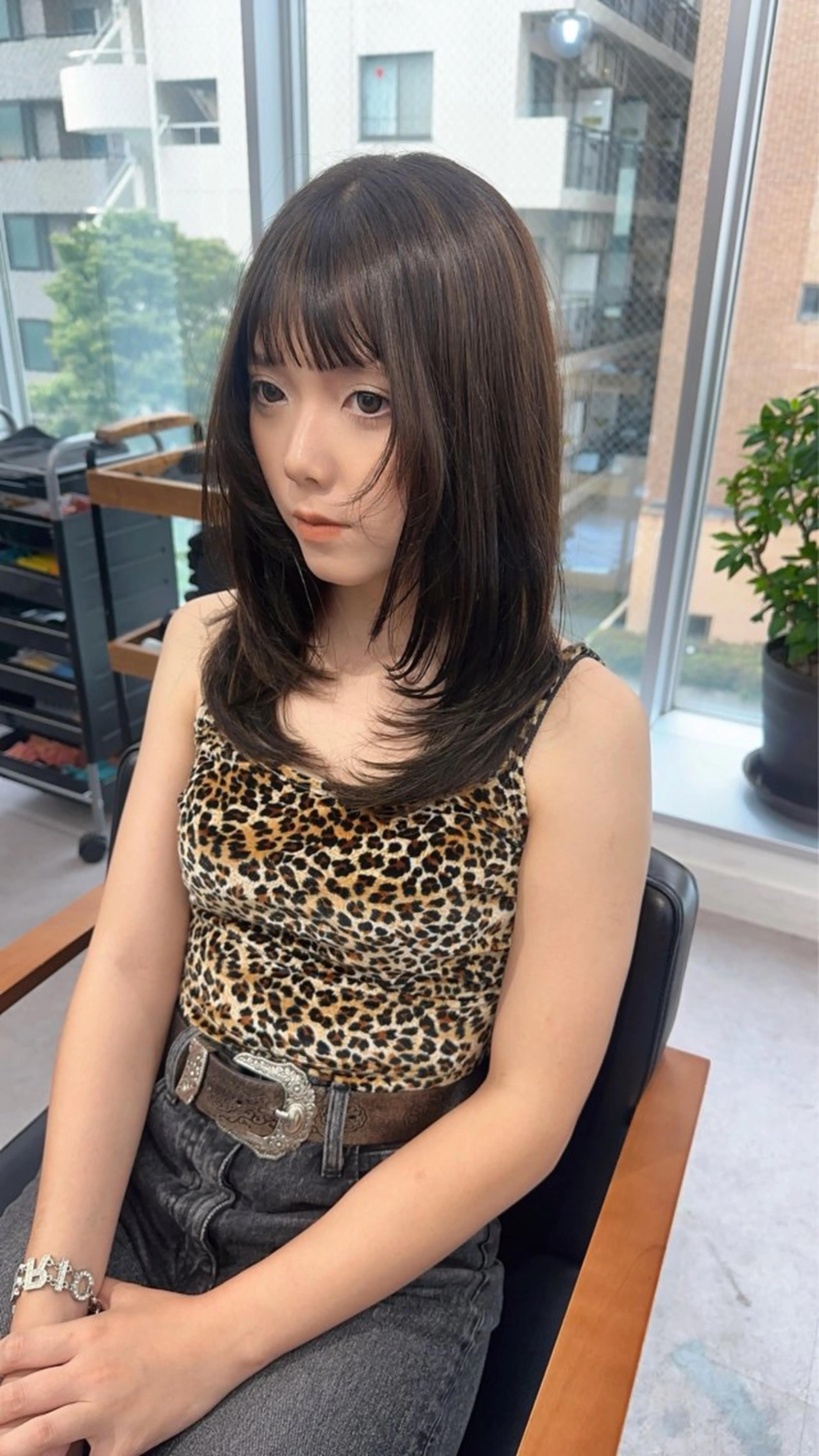 セミロング カラー パーマ ヘアアレンジ メンズ キッズ レイヤーカット 🌿透け感カラーのヘアスタイル