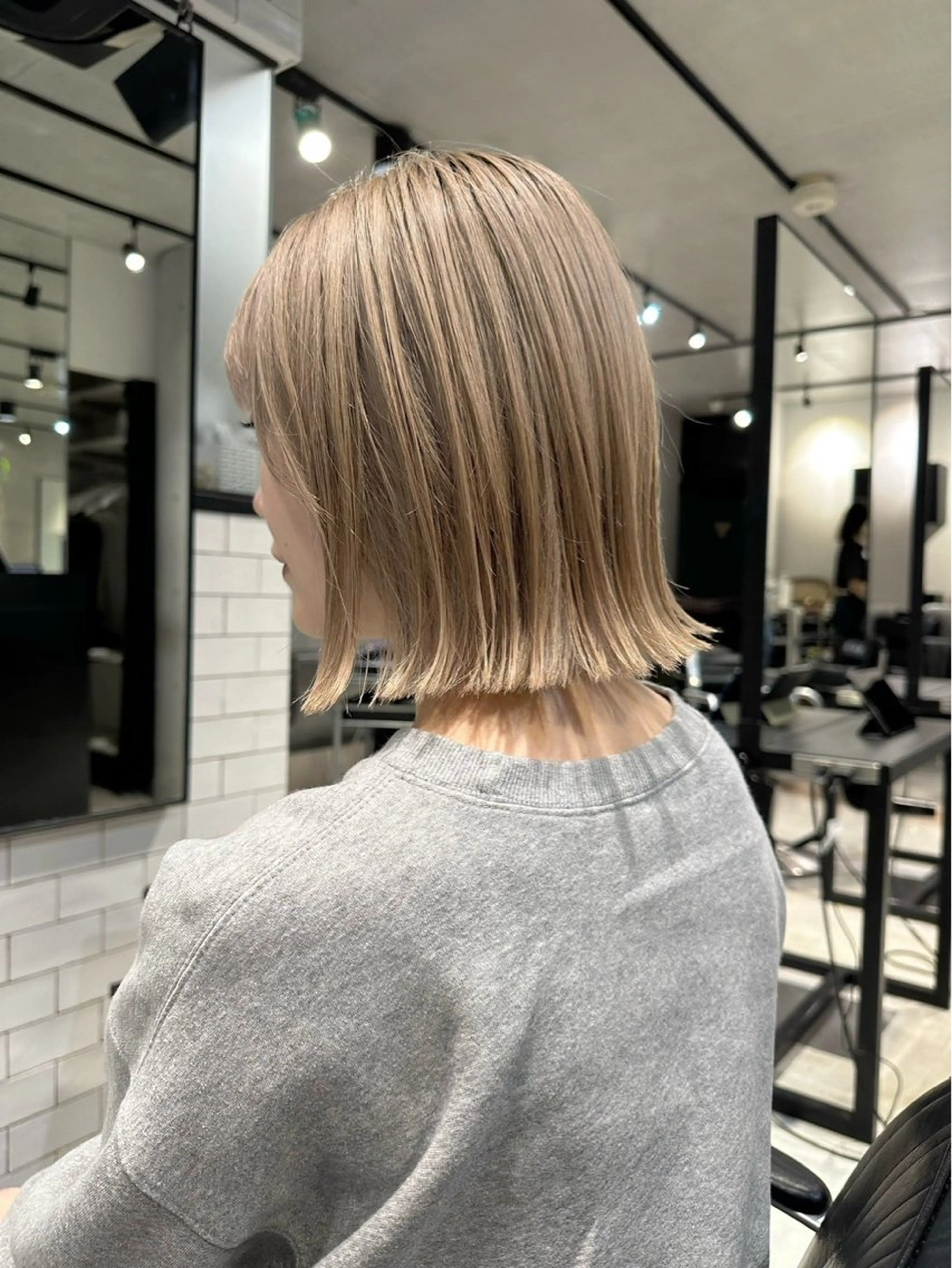 ミディアム カット ヘアカラー ♥️ボブ/ブリーチ なしカラー/mahoのヘアスタイル