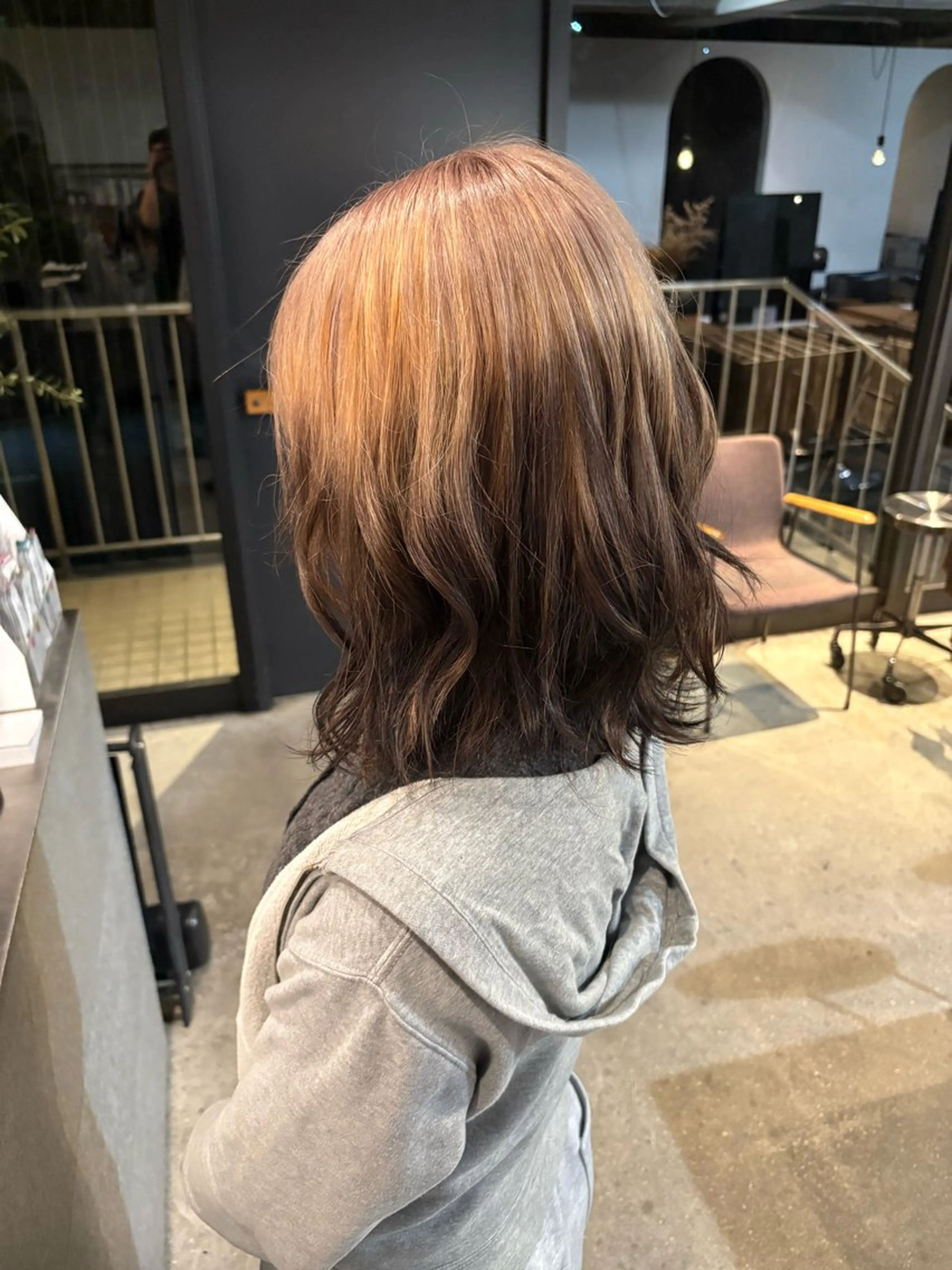 セミロング ヘアカラー 名田 凌佑のヘアスタイル