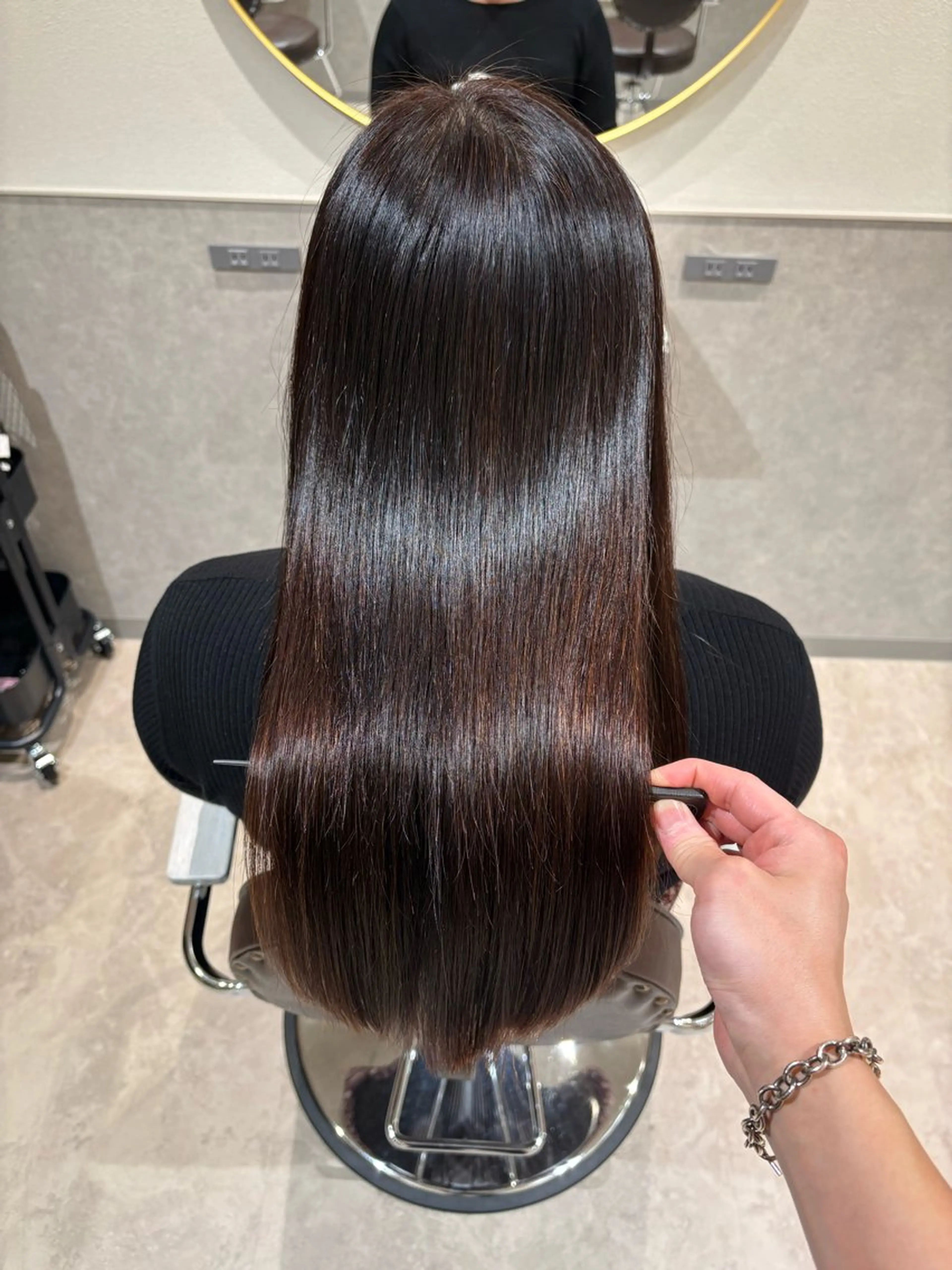 セミロング 髪質改善 トリートメント 銀座No.1髪質改善 縮毛矯正/本木のヘアスタイル