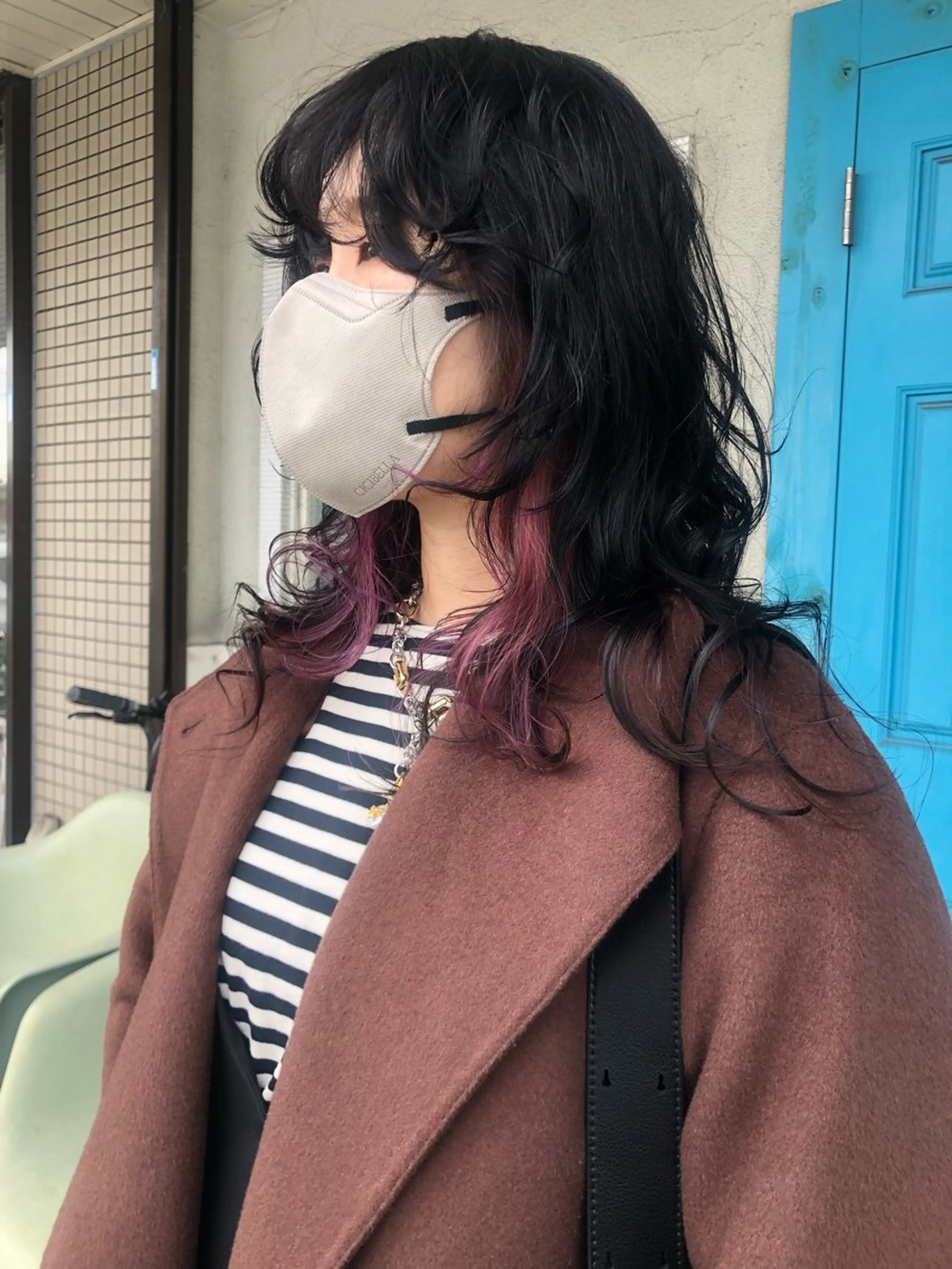 セミロング カラー パーマ 原田 慎吾のヘアスタイル