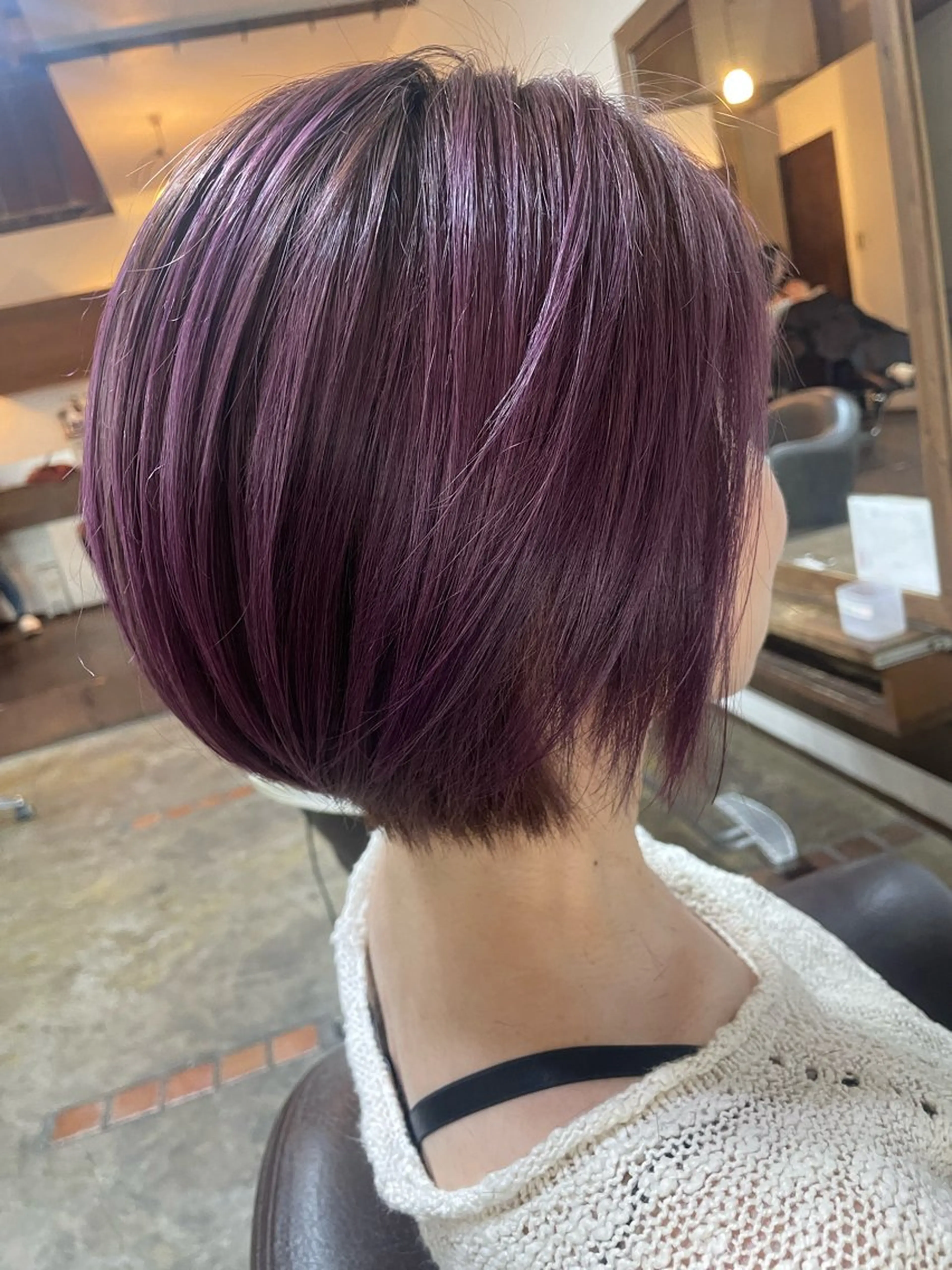 ショート カラー ピンクカラー Joliefille 高石店　かすみのヘアスタイル