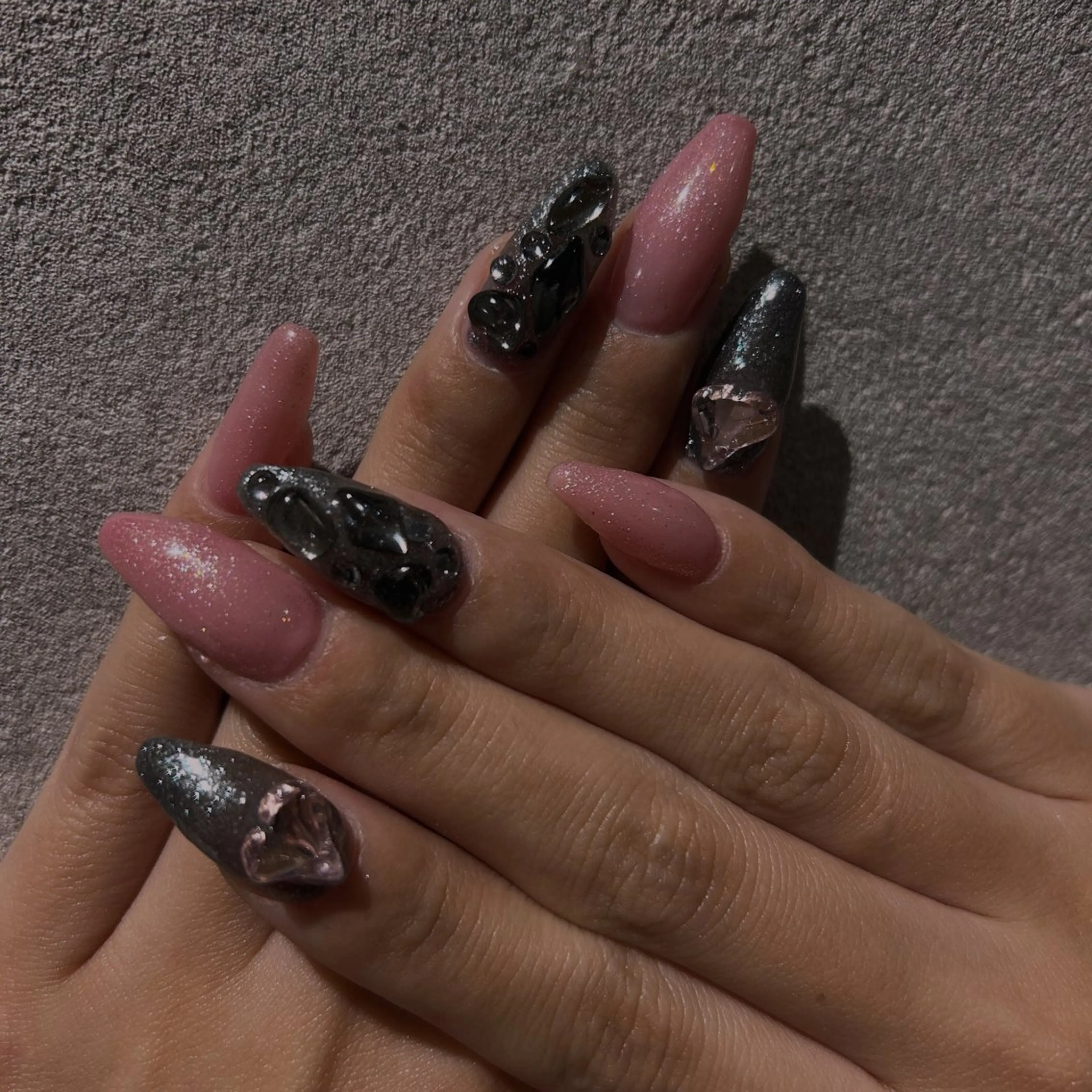 ネイル ピンク 大山 なつみのネイルデザイン