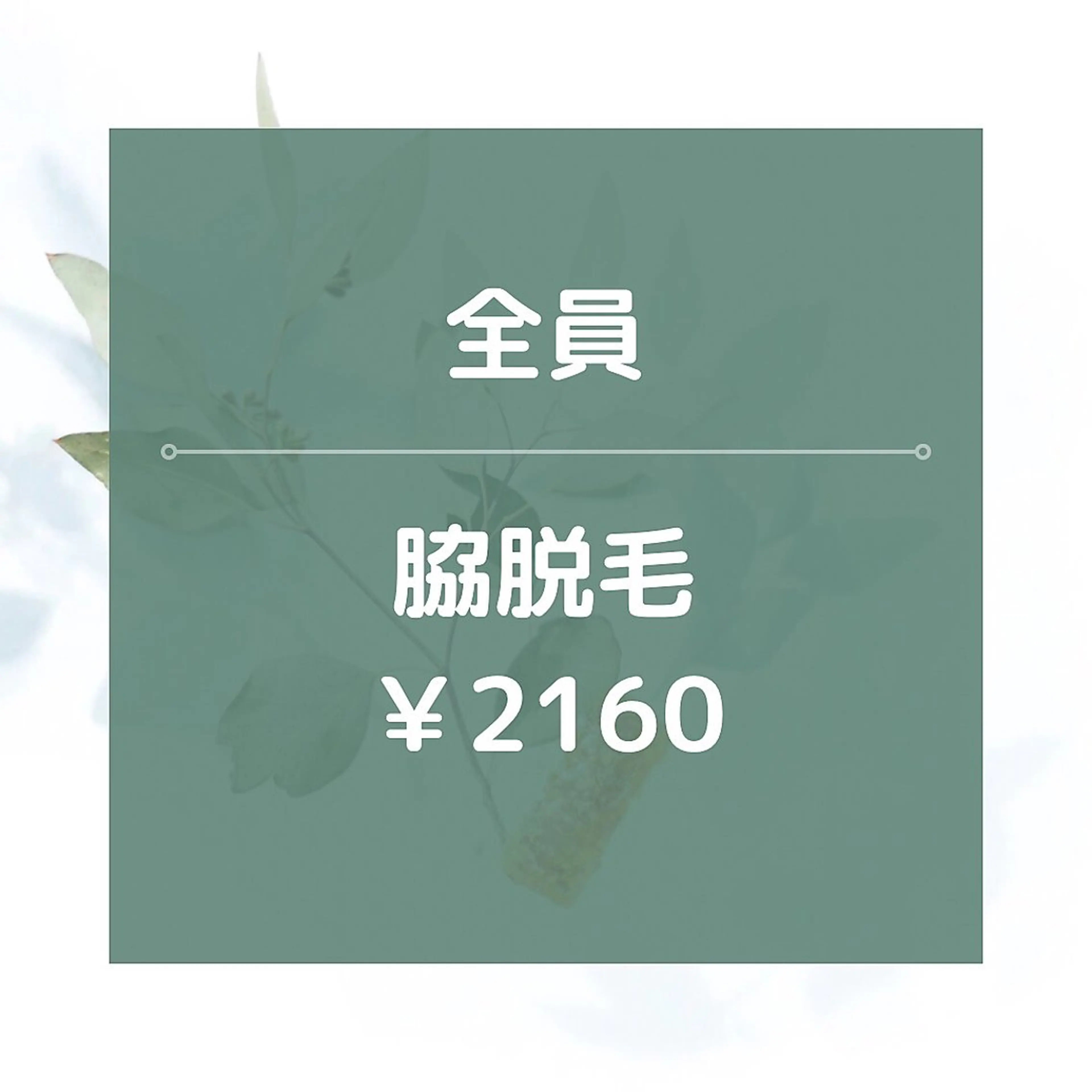 【男女OK】★☆両ワキ脱毛/¥2160☆★黒ずみ改善!15分の写真