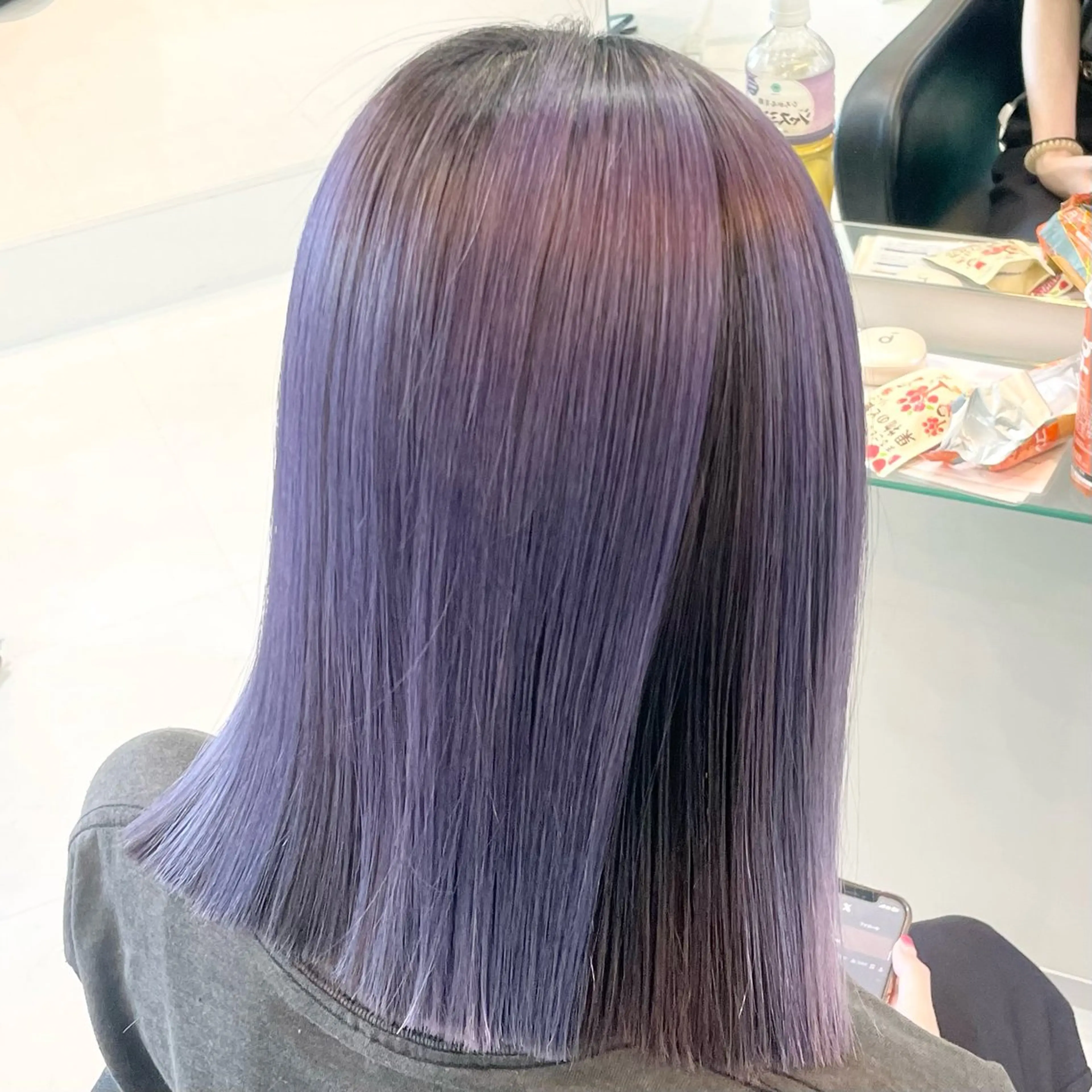 ミディアム カラー パープルカラー デザインカラー/ ボブ/Natsukiのヘアスタイル