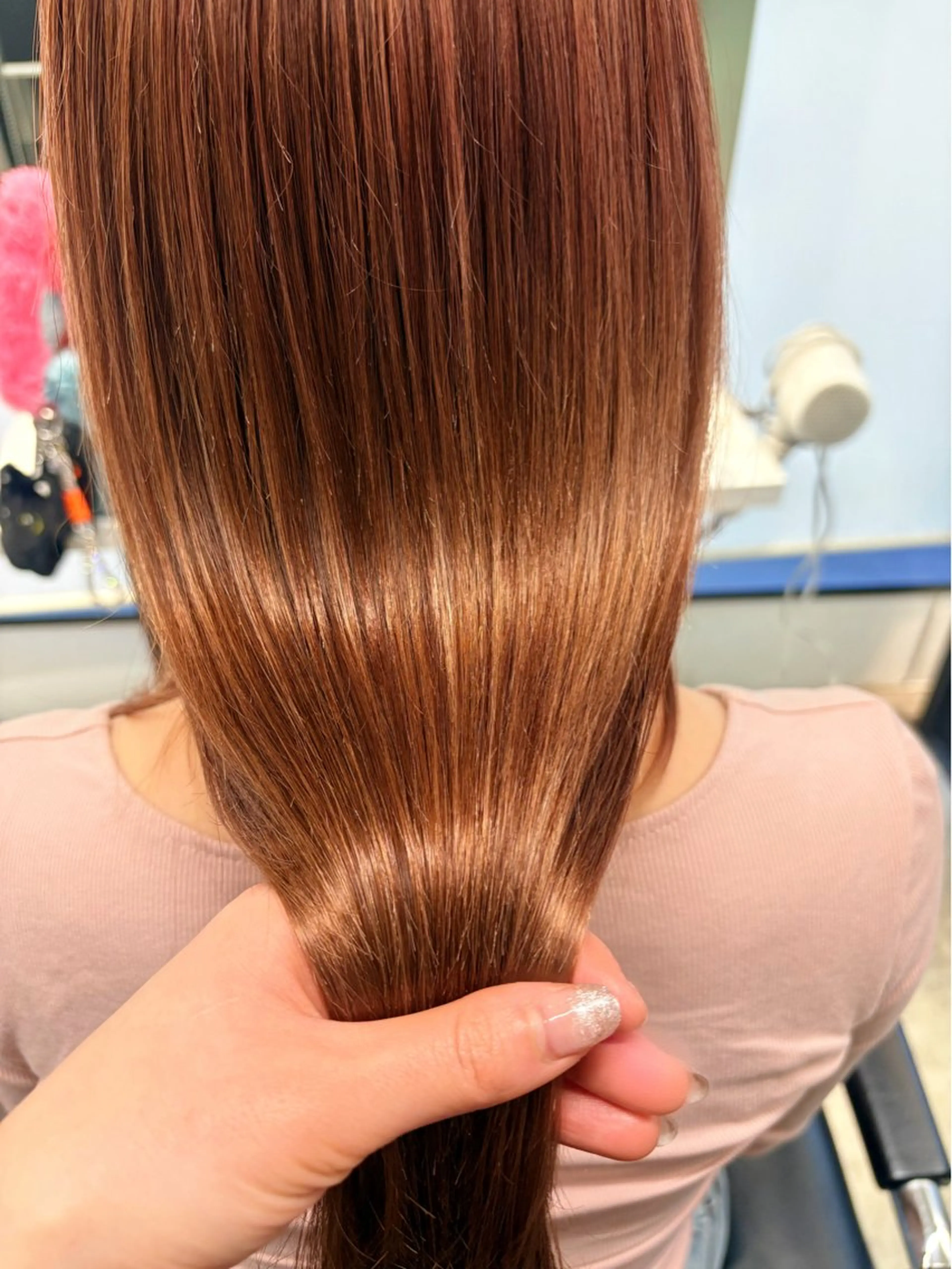 セミロング カラー ブラウンカラー 髪質改善 トリートメント カット ヘアカラー トリートメント 韓国ヘア/透明感 カラー/KANAのヘアスタイル