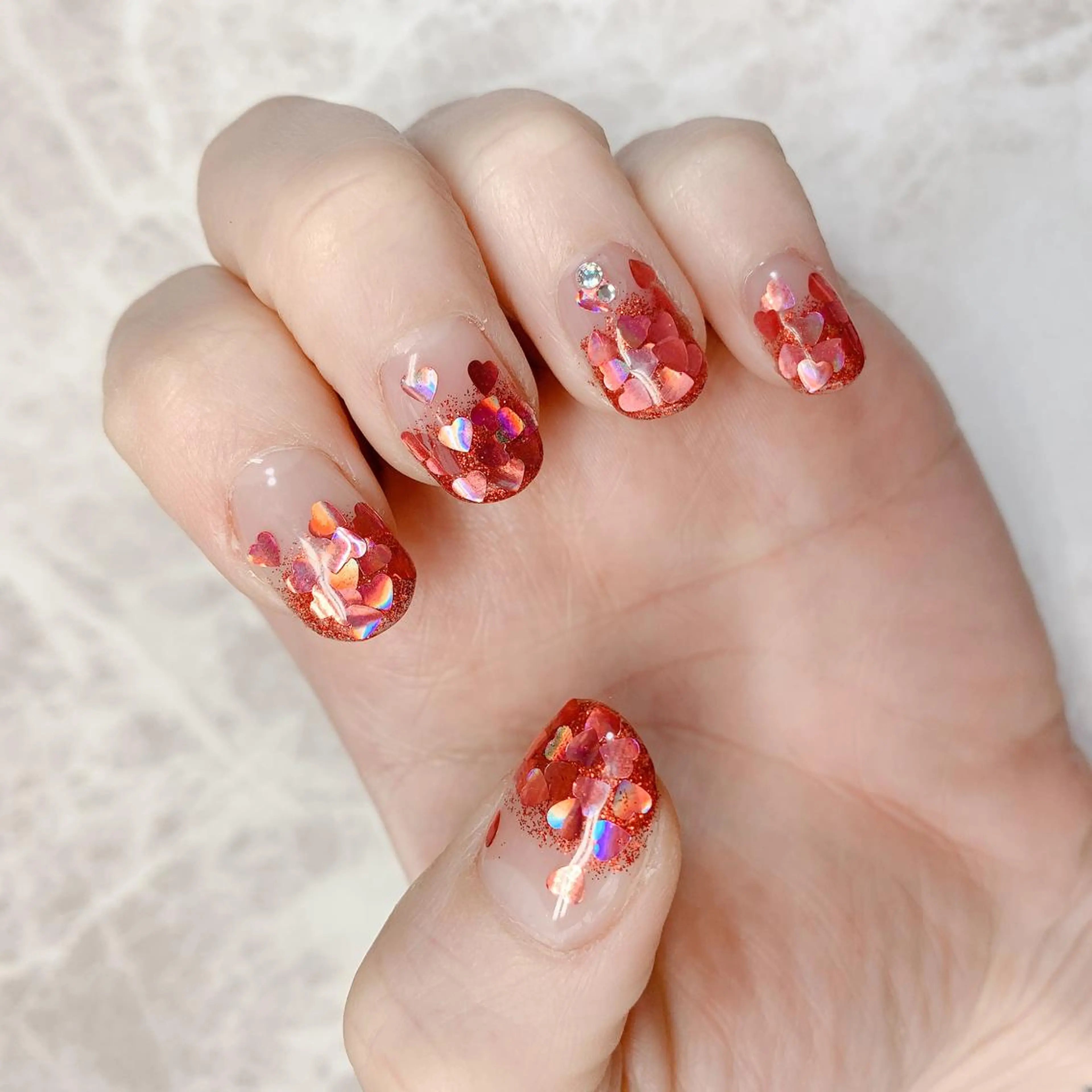 ネイル ハート キラキラネイル ラメ(グリッター) 痩身/脱毛/ネイル HARUKAのエステ・リラクイメージ