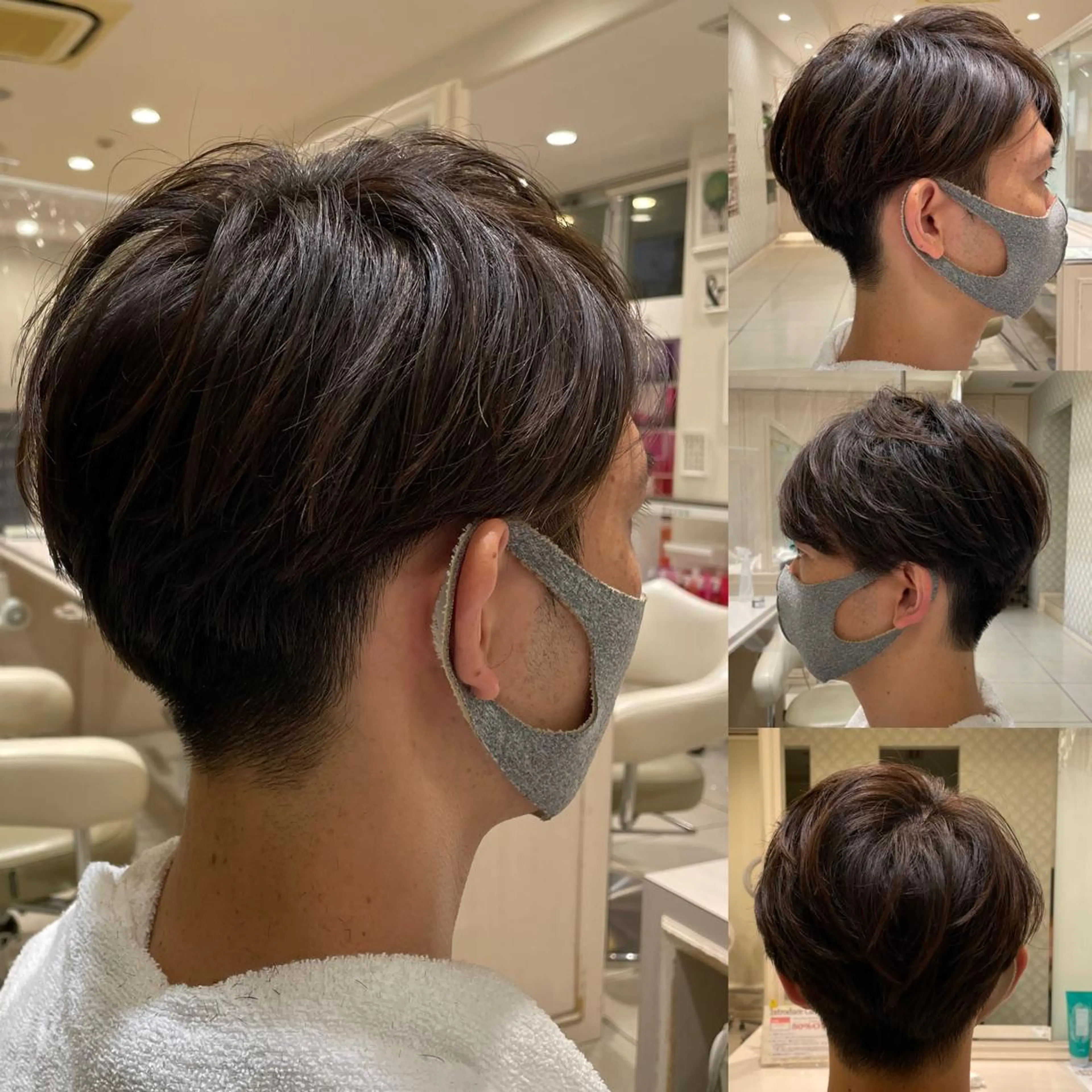 ショート メンズ 白髪ぼかしデザイン ハイライト/宮本純登のヘアスタイル