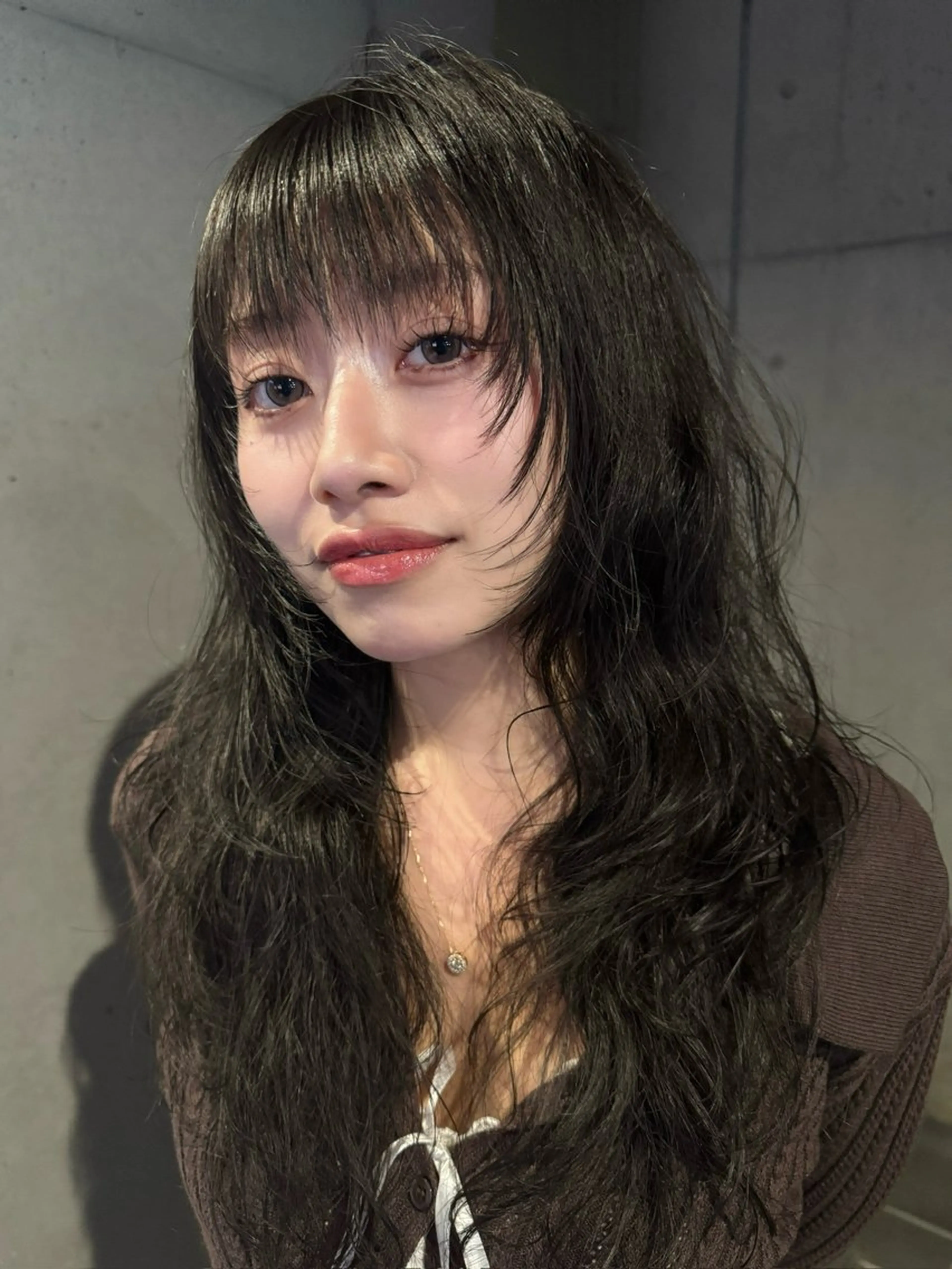 ロング パーマ カット パーマ だいち/ブリーチ/ レイヤーカットのヘアスタイル