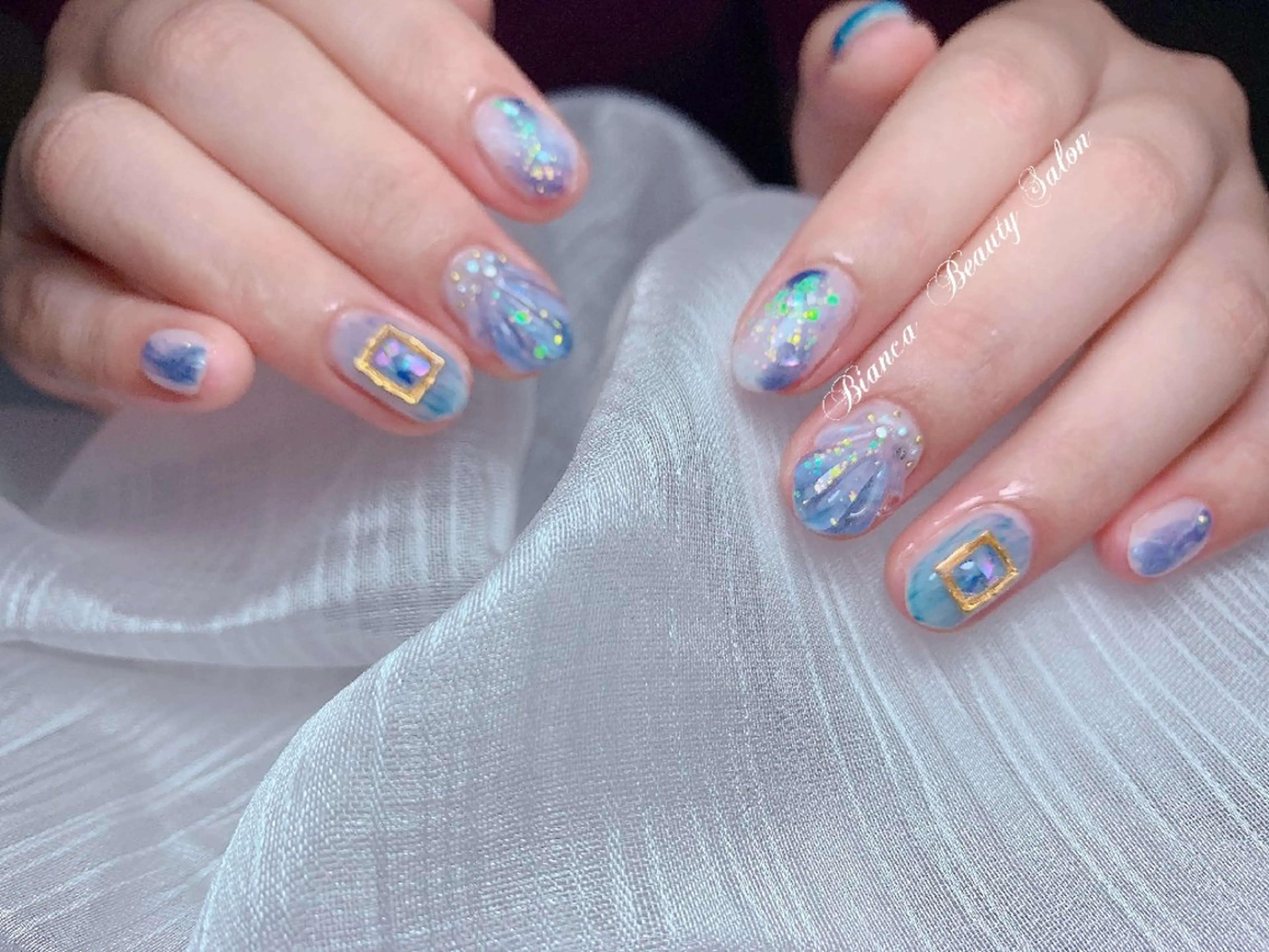 ネイル 夏ネイル Bianca 大山のネイルデザイン
