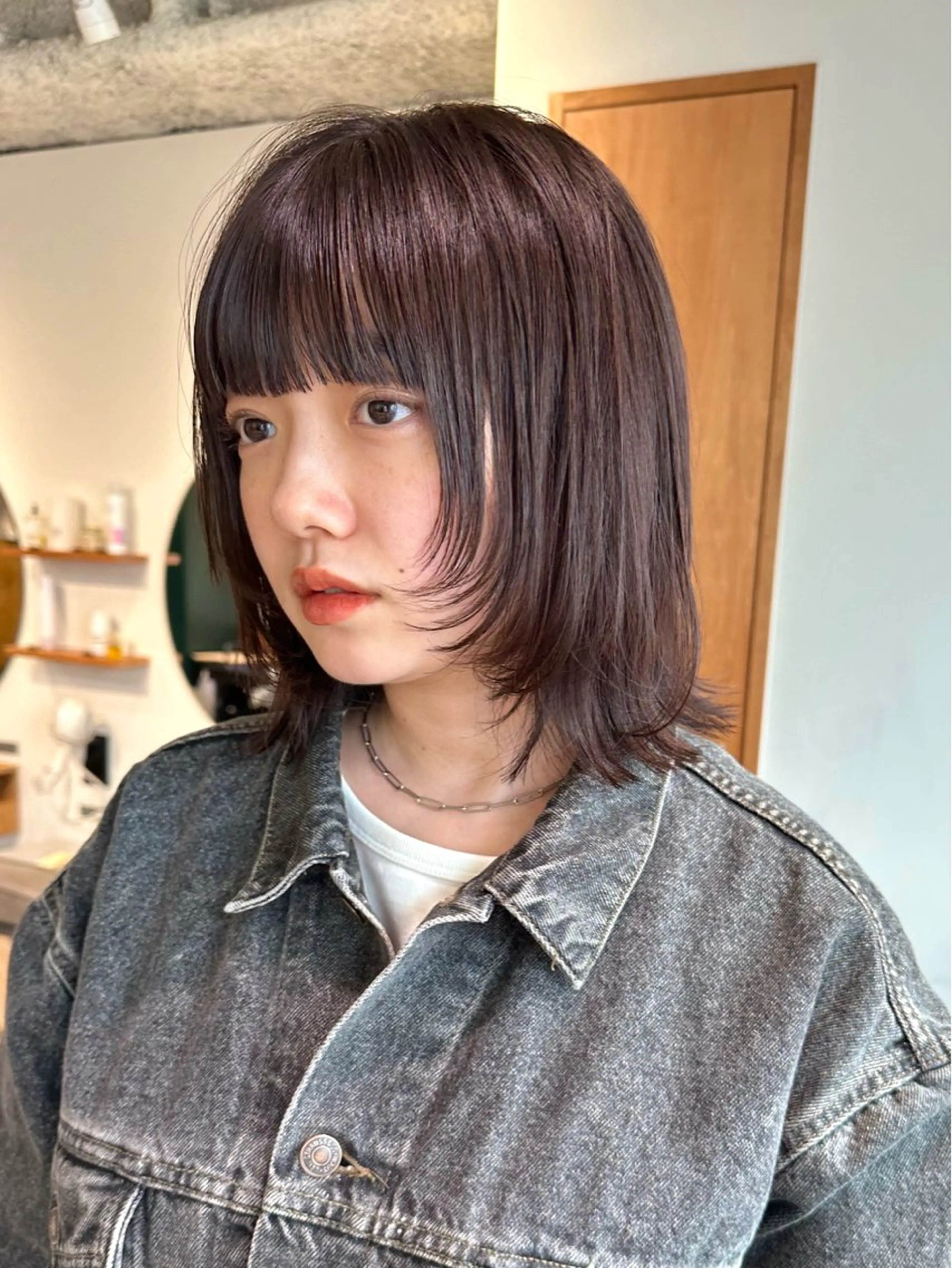 ミディアム ボブ/ショート/ 縮毛矯正/岸本恭明のヘアスタイル