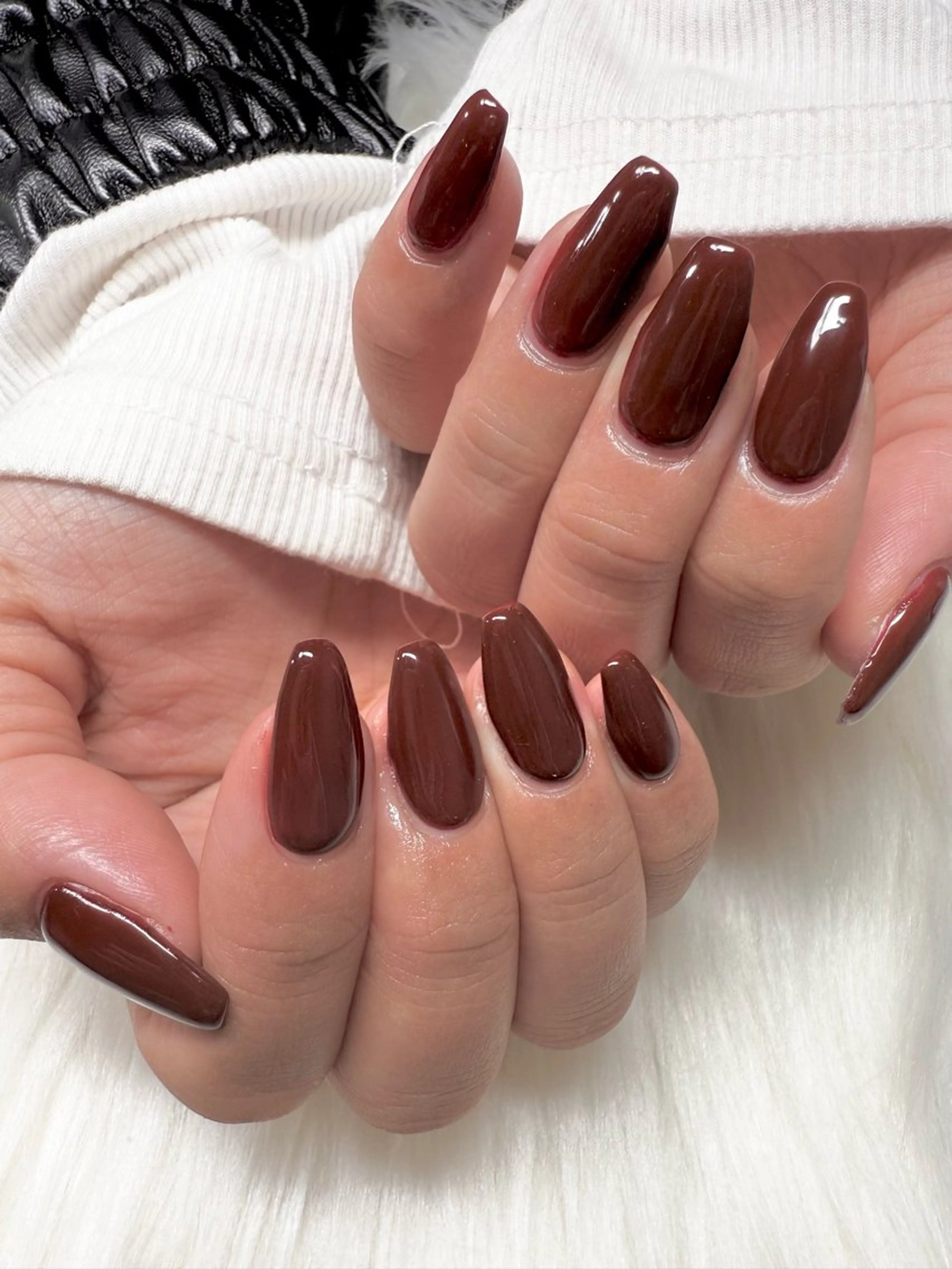 ネイル ボルドー ワンカラーネイル ハンドネイル miss you ♡ Miyuuのネイルデザイン