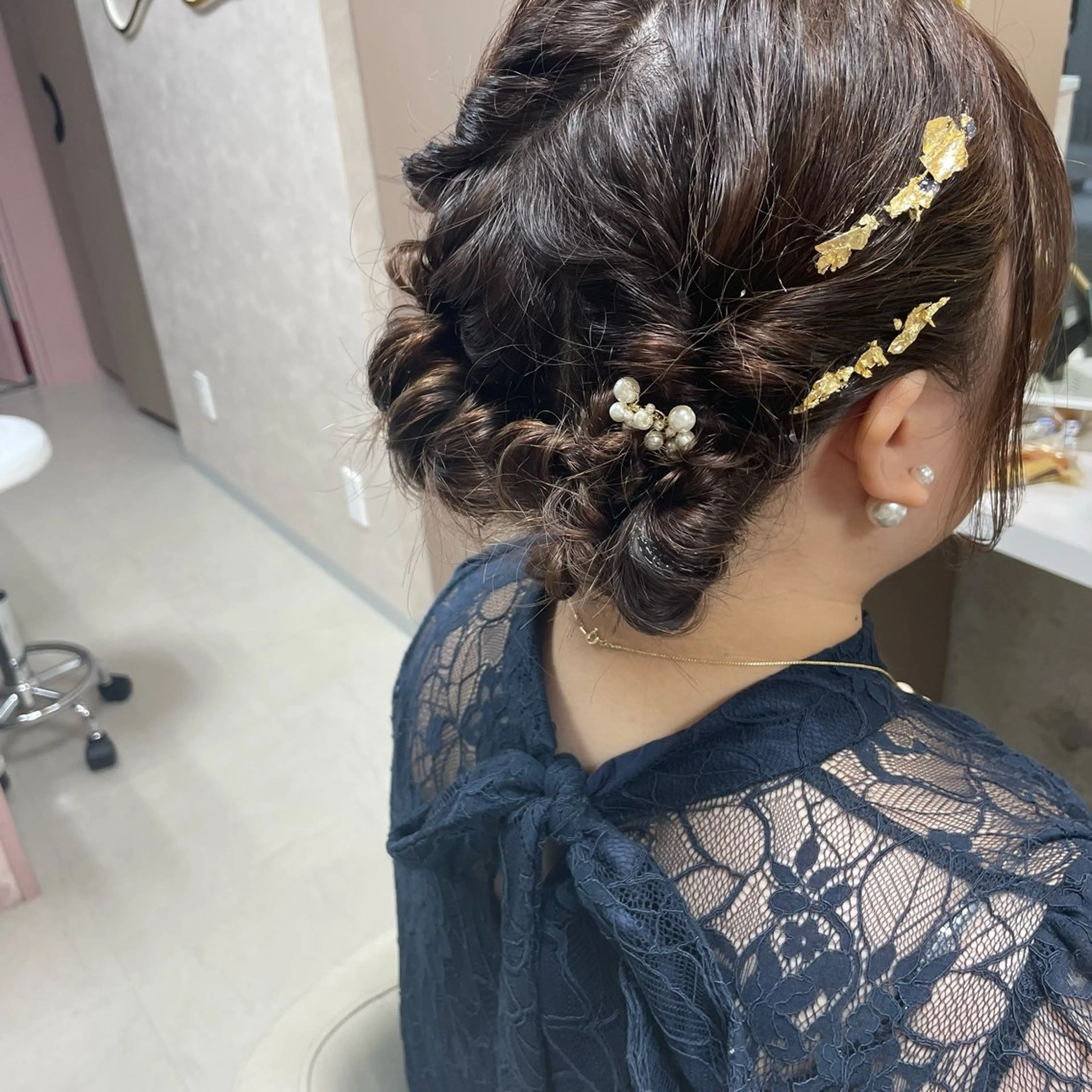 セミロング ヘアアレンジ ヘアセット 坂本 沙也加のヘアスタイル
