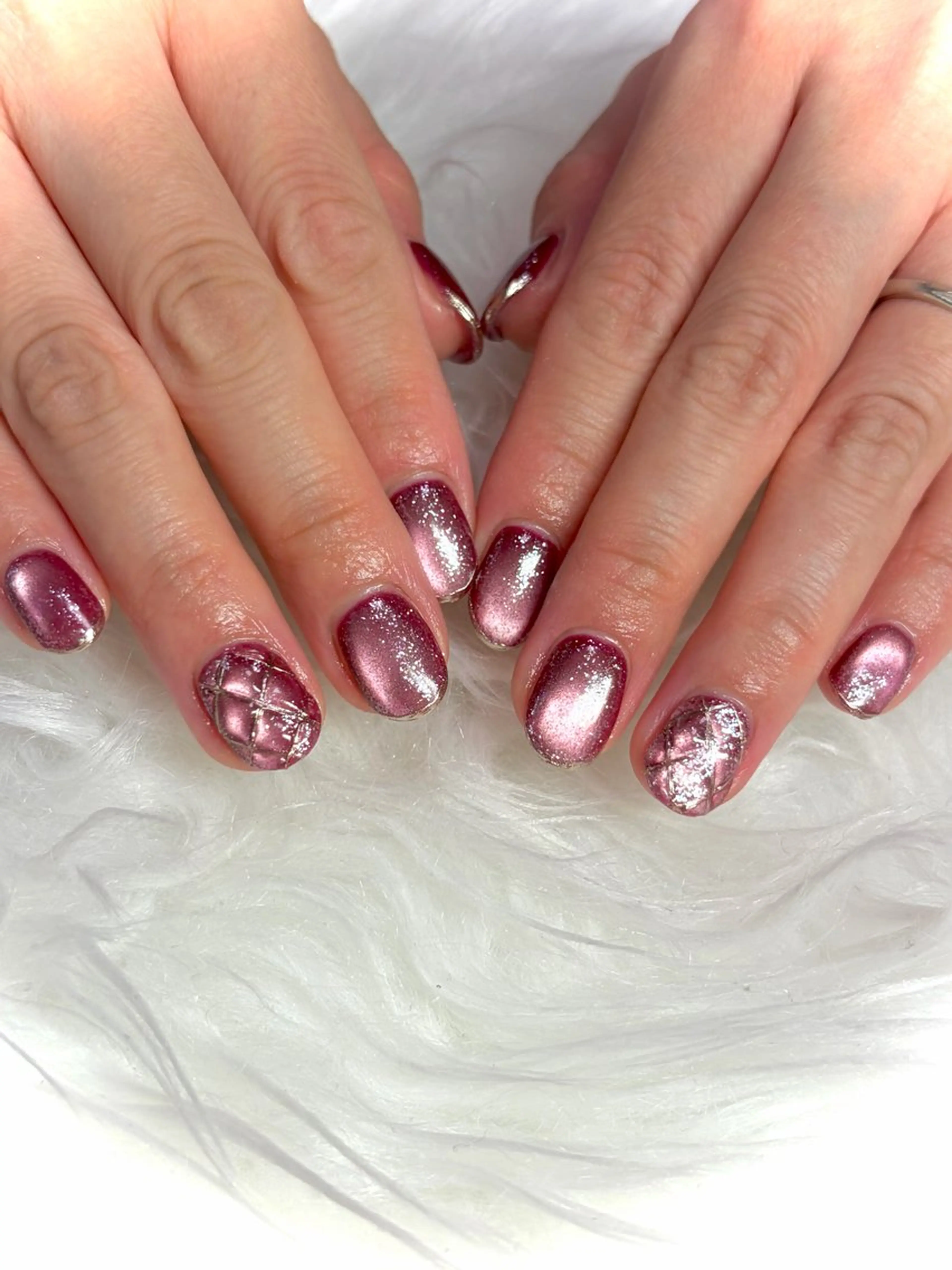 ネイル マグネットネイル 冬ネイル Nail room Aのネイルデザイン