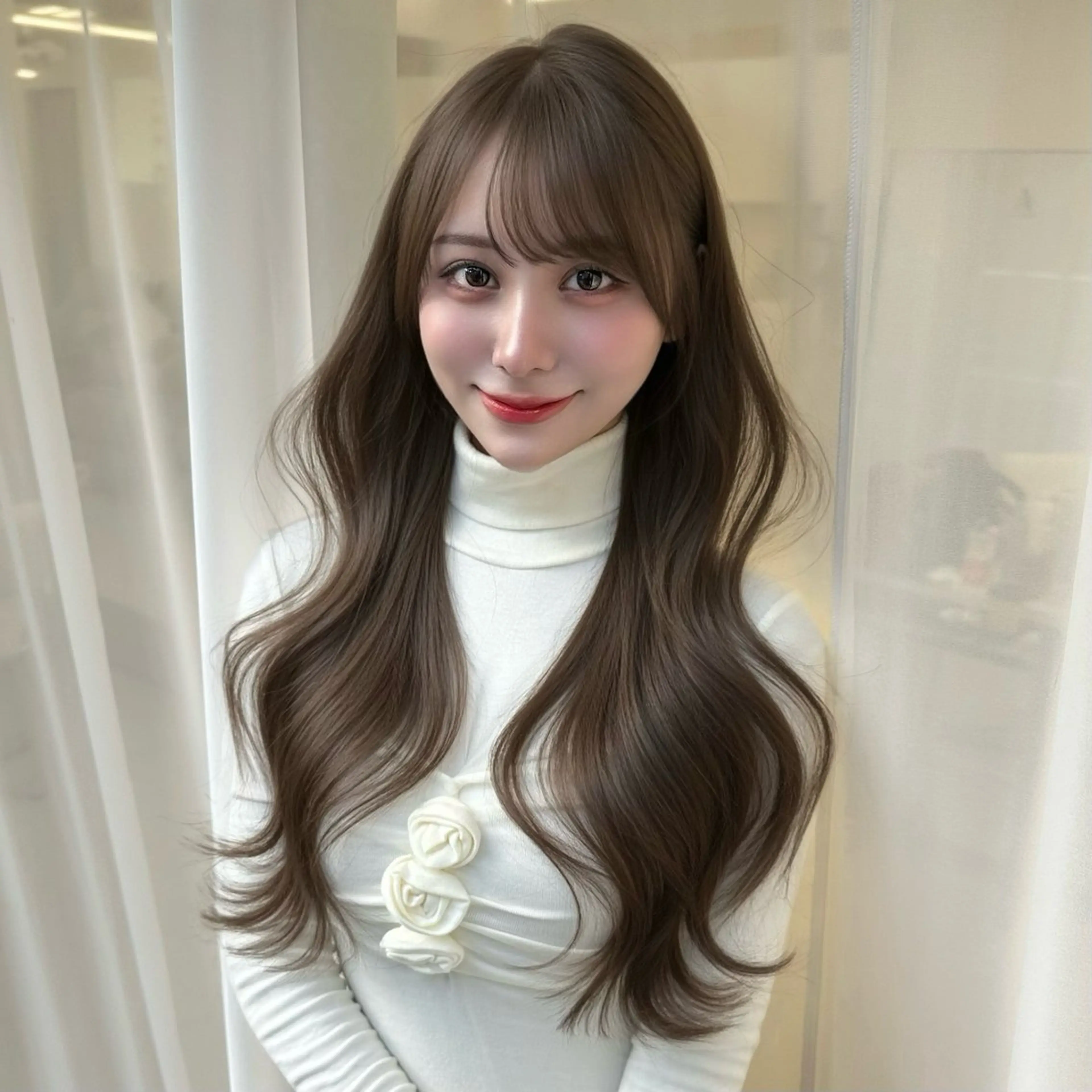 ロング カラー 🇰🇷韓国風くびれ ヘア🇰🇷中村優大のヘアスタイル