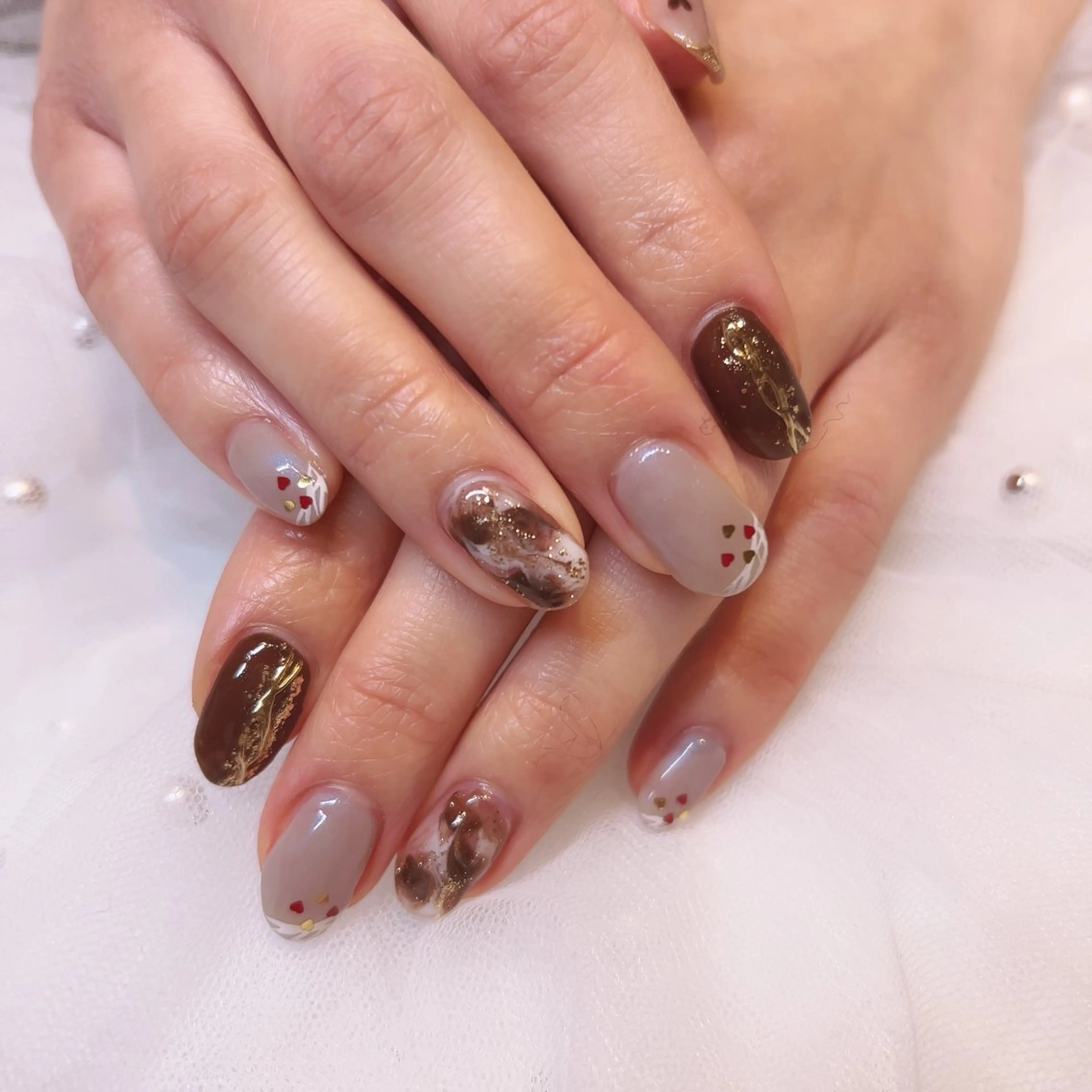 ネイル ネイルチップ バレンタイン ハンドネイル nail salon pearのネイルデザイン